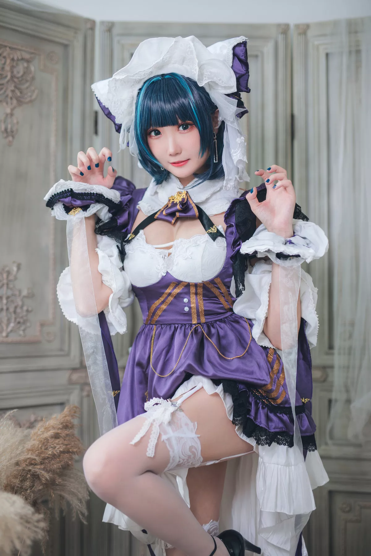 Cosplay 美女 Cheshire Maid 福利 【瓜希酱】 柴郡