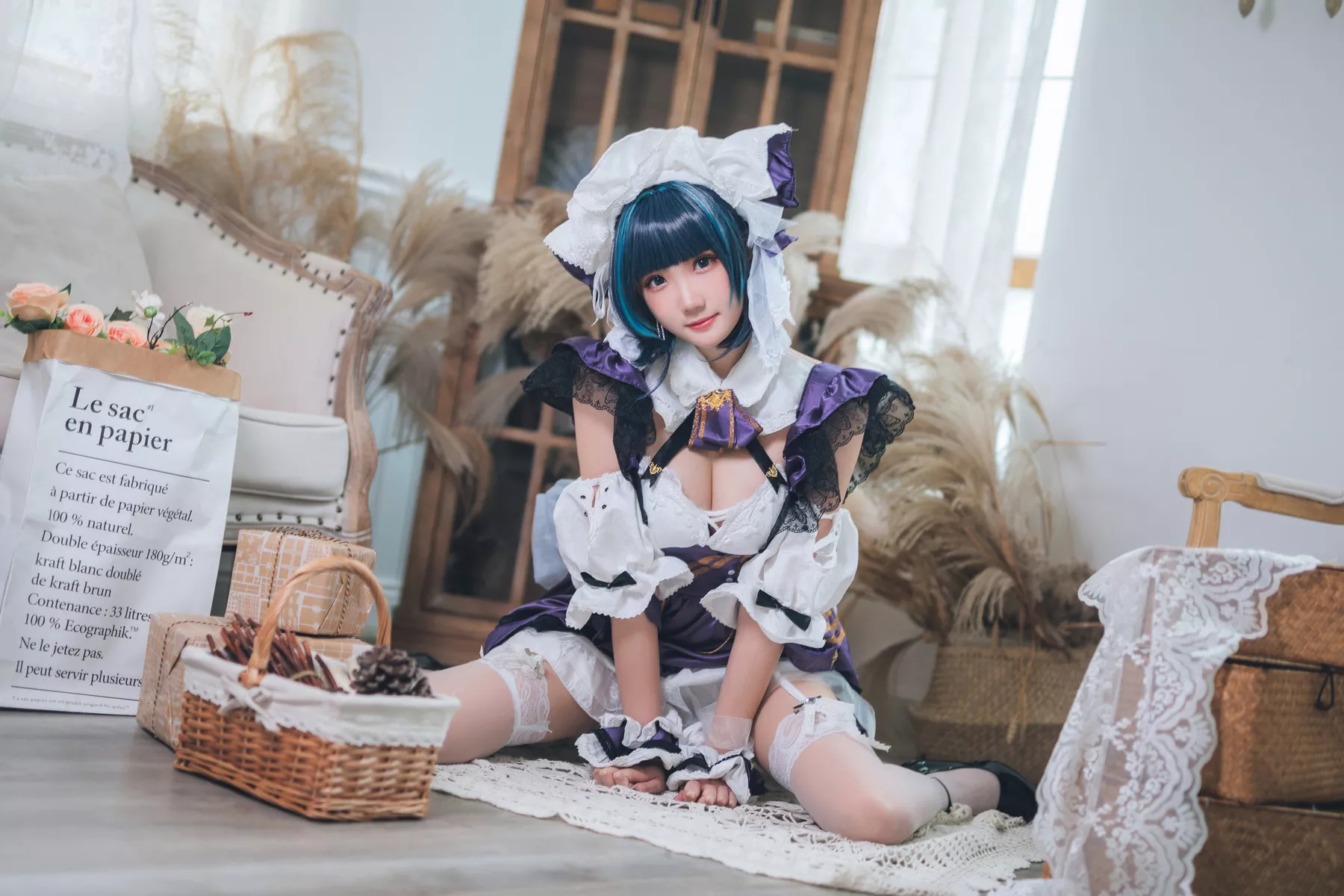 Cosplay 美女 Cheshire Maid 福利 【瓜希酱】 柴郡