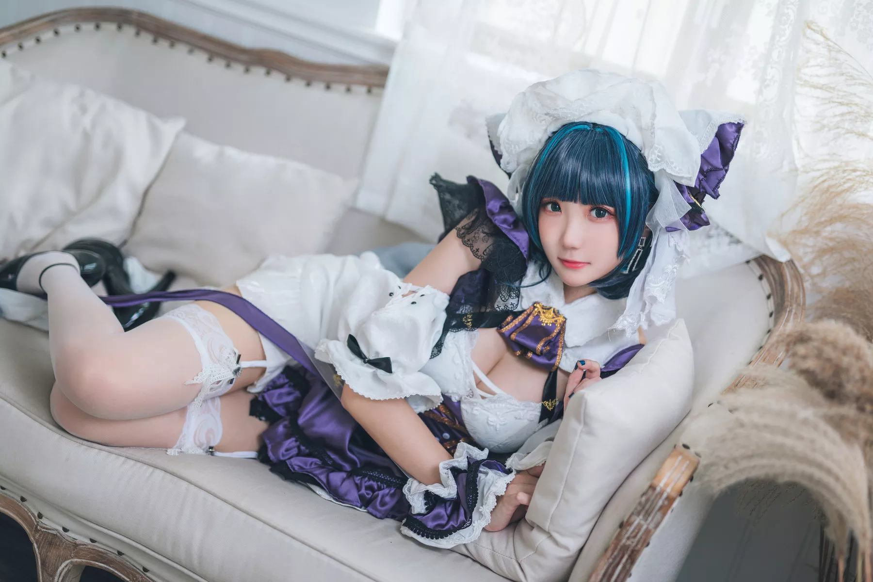 Cosplay 美女 Cheshire Maid 福利 【瓜希酱】 柴郡