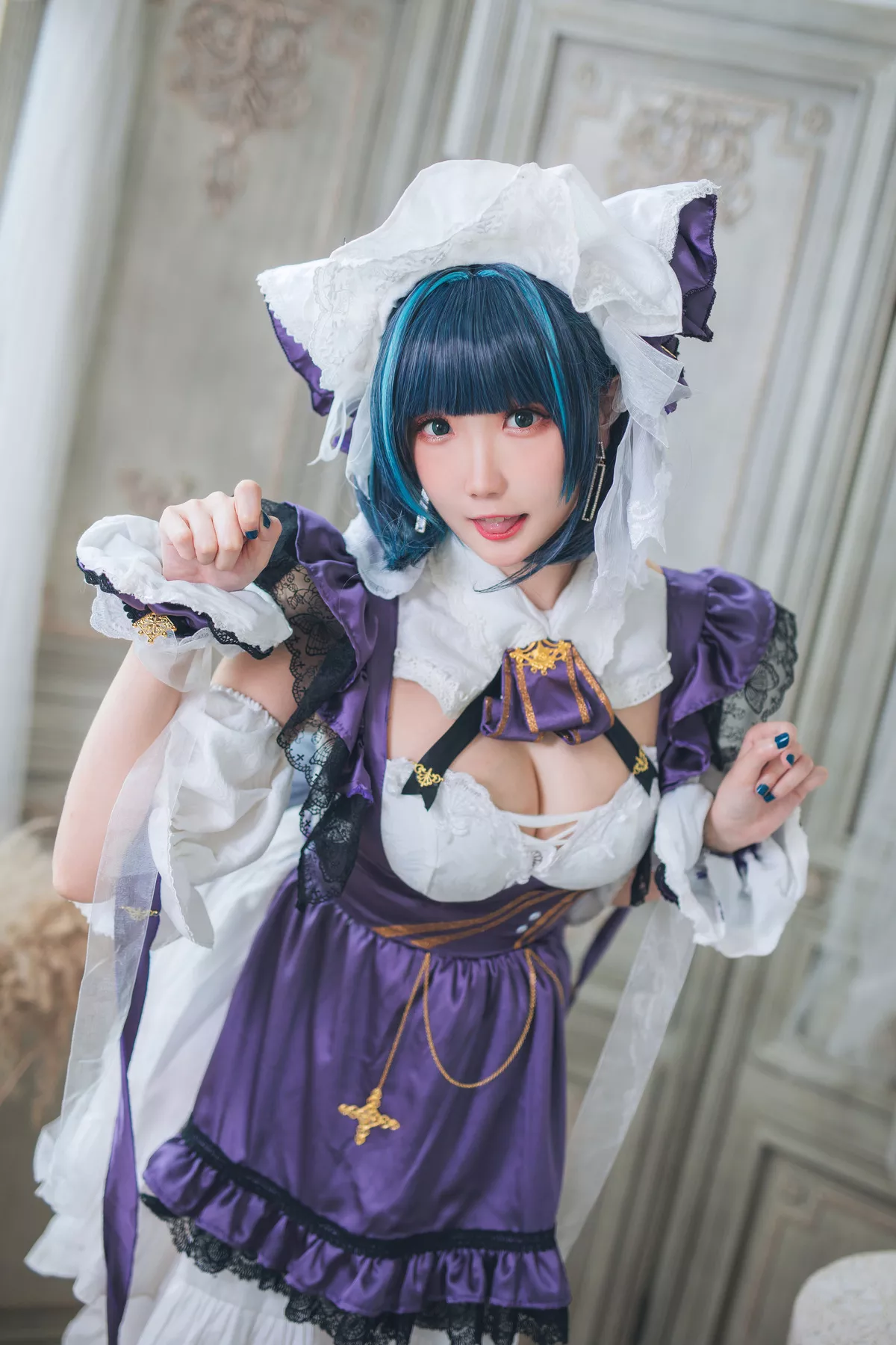 Cosplay 美女 Cheshire Maid 福利 【瓜希酱】 柴郡