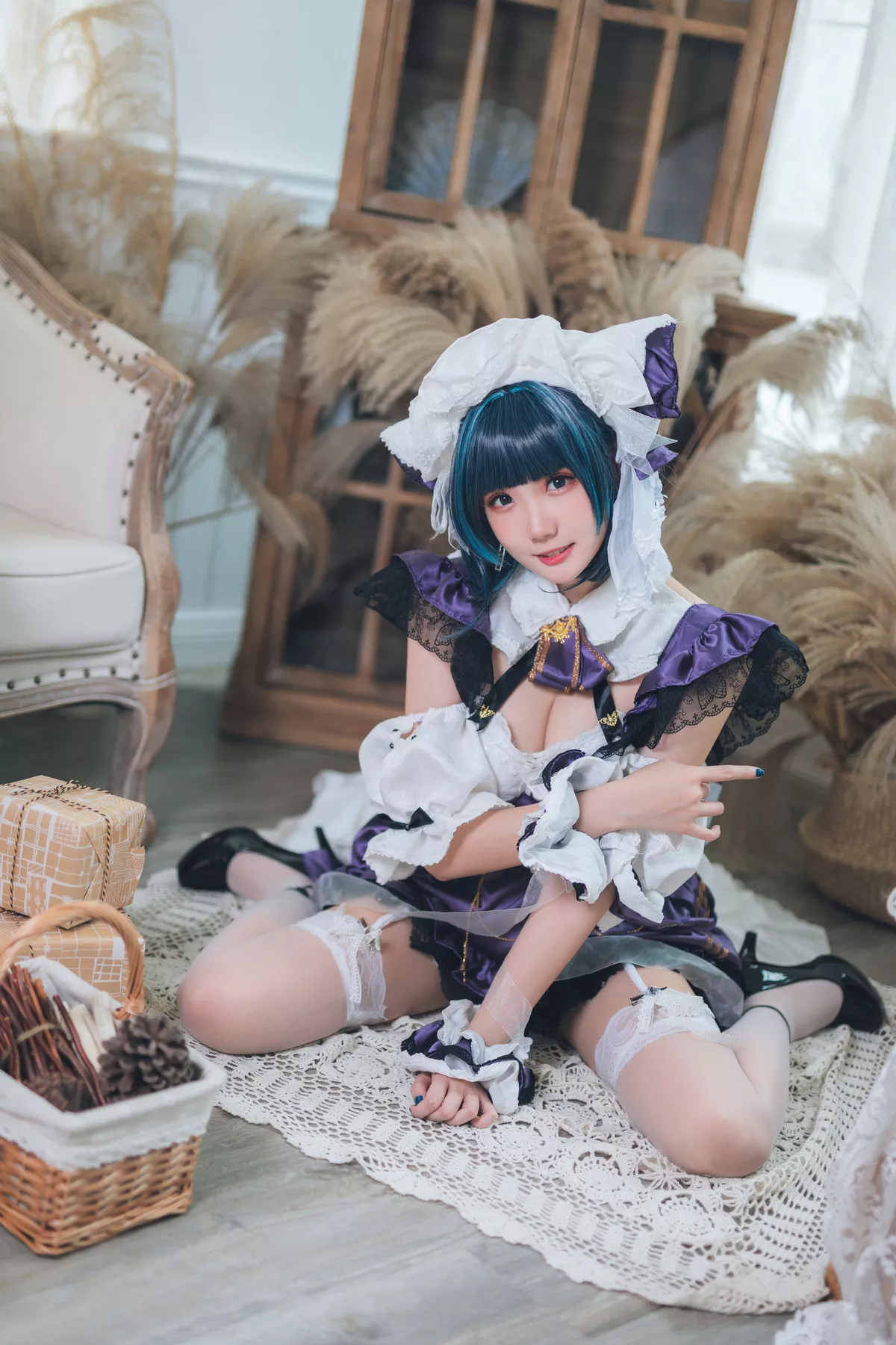Cosplay 美女 Cheshire Maid 福利 【瓜希酱】 柴郡