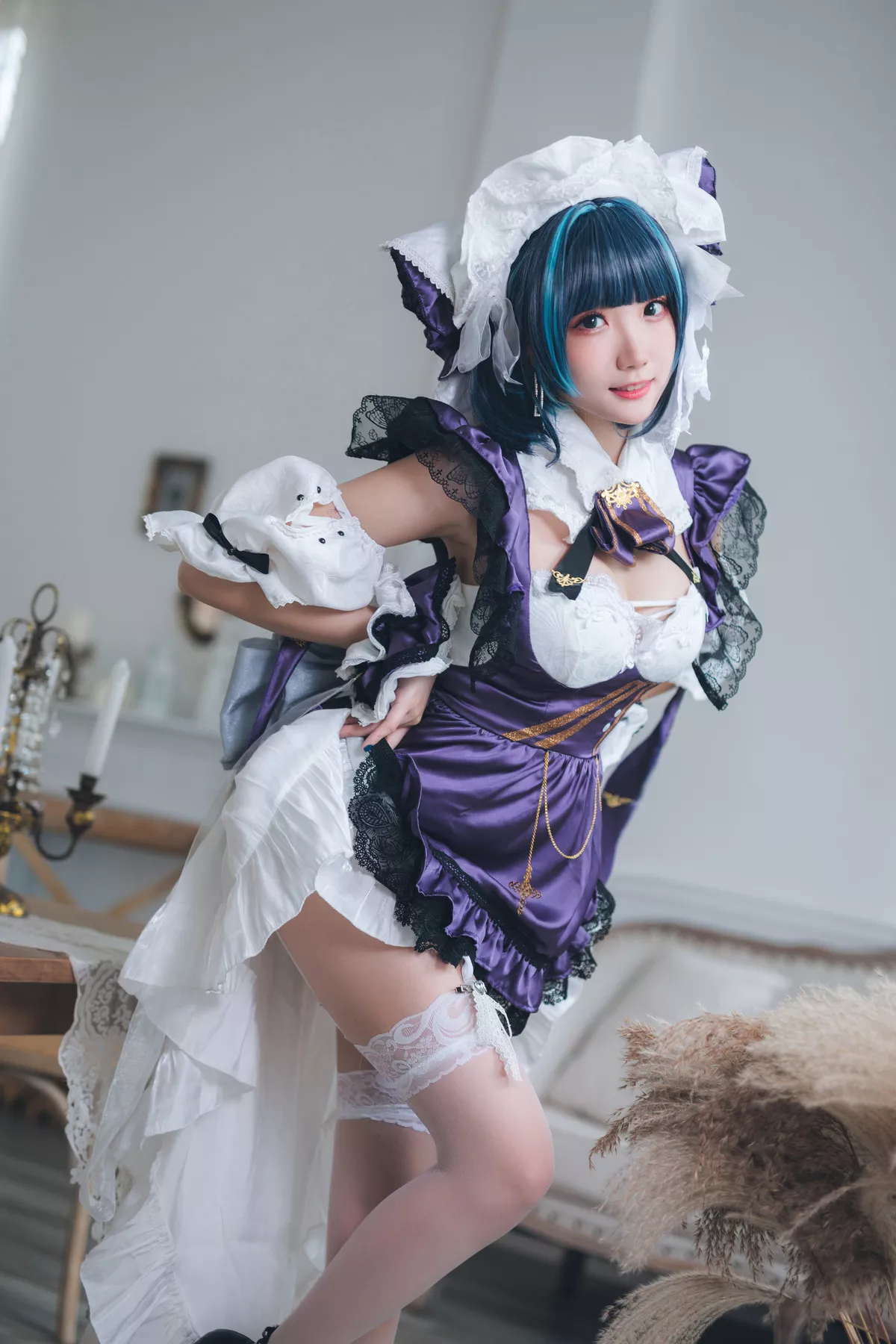 Cosplay 美女 Cheshire Maid 福利 【瓜希酱】 柴郡