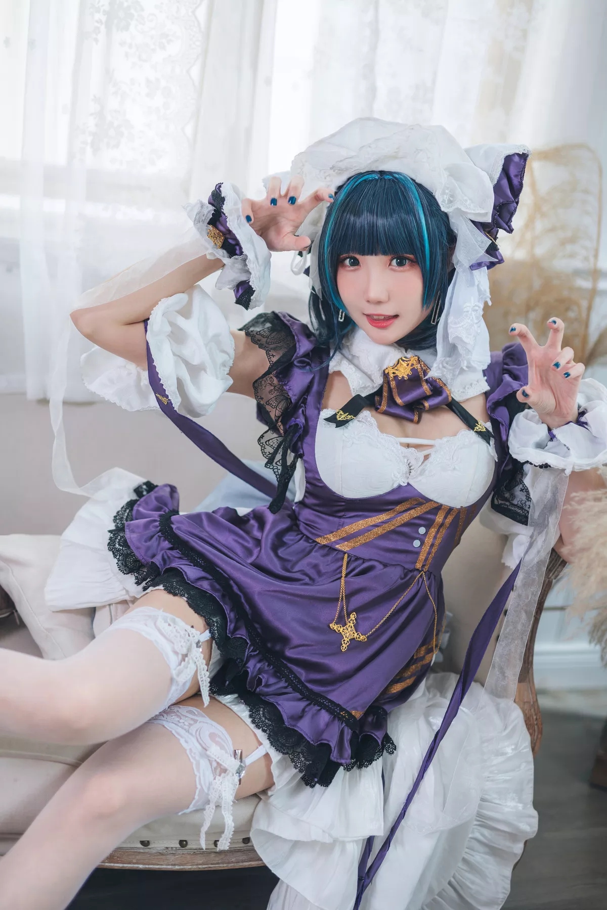 Cosplay 美女 Cheshire Maid 福利 【瓜希酱】 柴郡