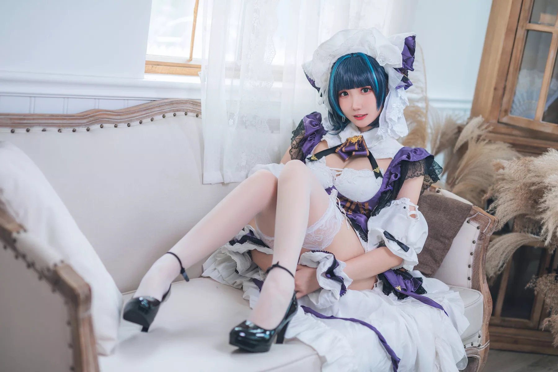 Cosplay 美女 Cheshire Maid 福利 【瓜希酱】 柴郡
