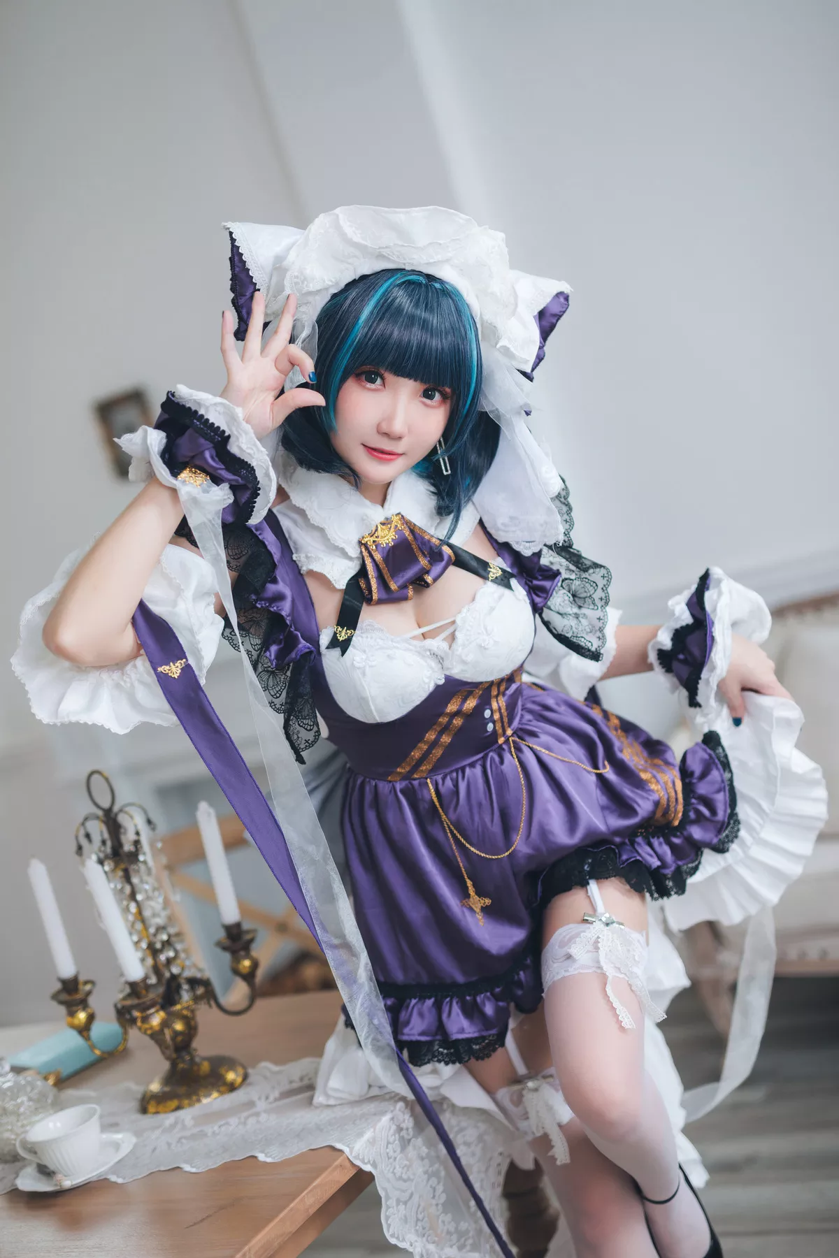 Cosplay 美女 Cheshire Maid 福利 【瓜希酱】 柴郡