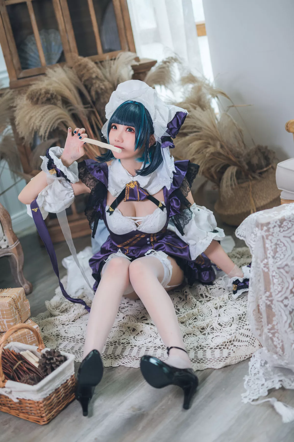 Cosplay 美女 Cheshire Maid 福利 【瓜希酱】 柴郡