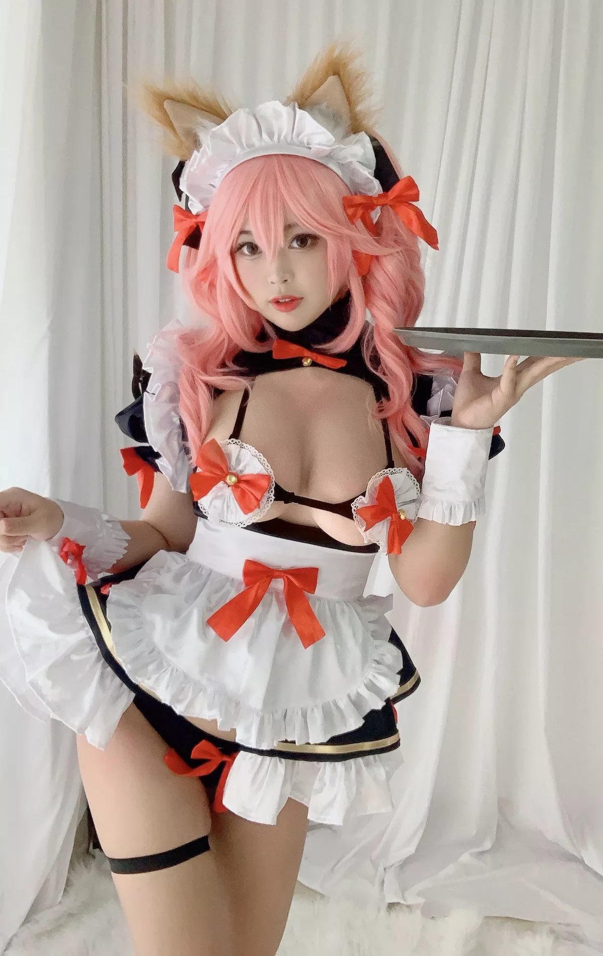 Cosplay Tamamo 玉藻前 福利 女侍 No Mae 女神 【白烨】