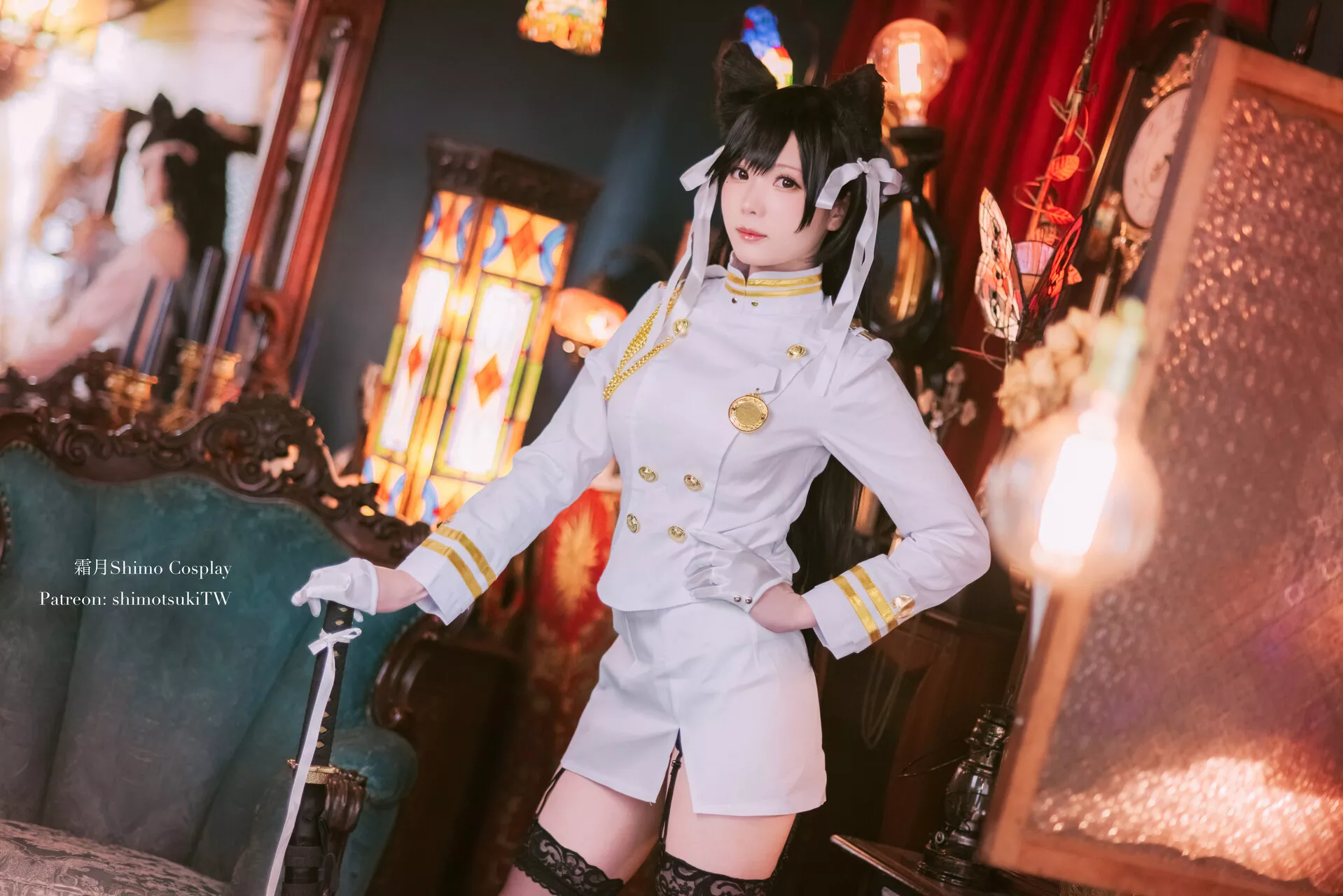Cosplay 犬 佳人 【霜月 (Azur 碧蓝航线 shimo】 福利 Atago 爱宕 Lane )