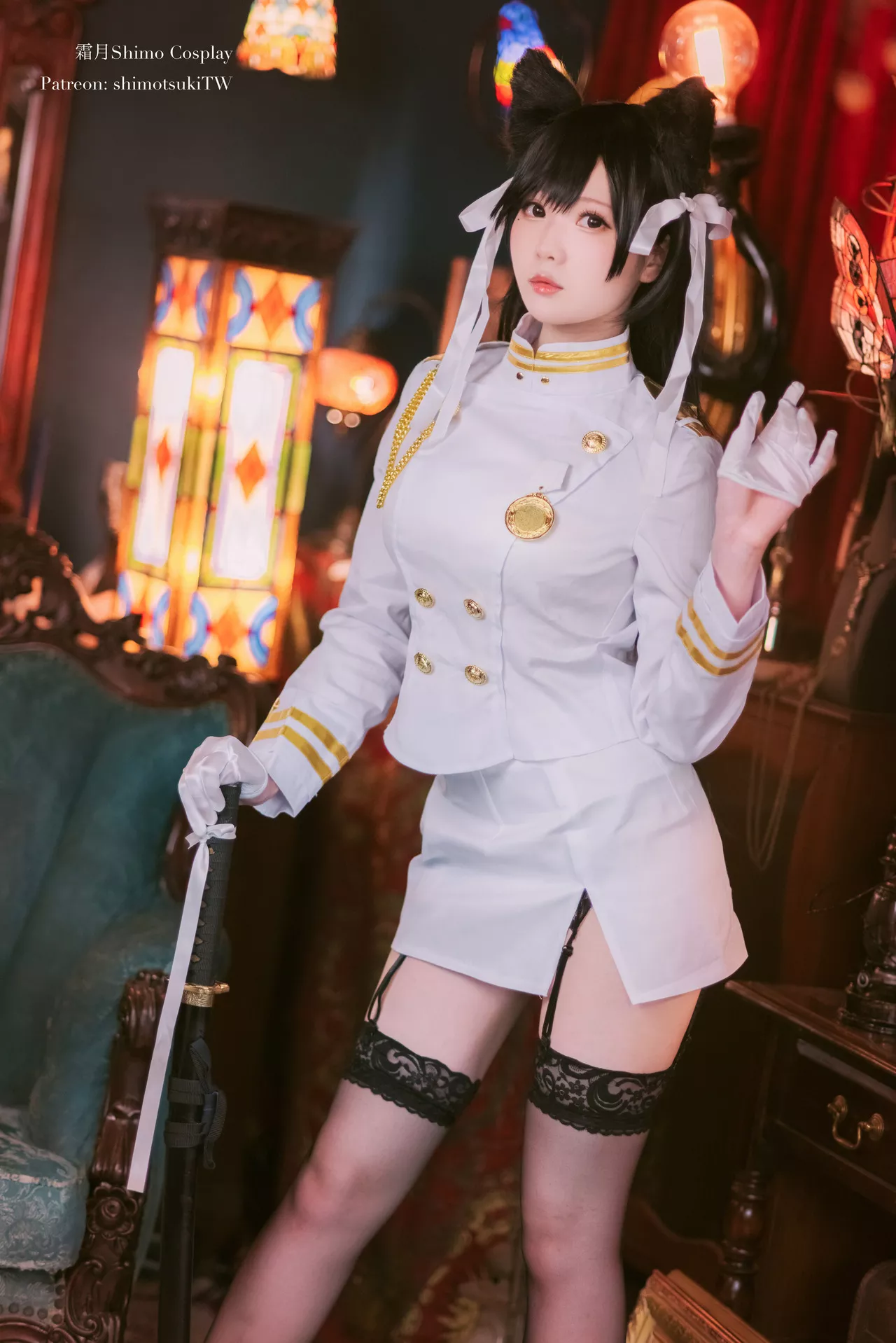 Cosplay 犬 佳人 【霜月 (Azur 碧蓝航线 shimo】 福利 Atago 爱宕 Lane )