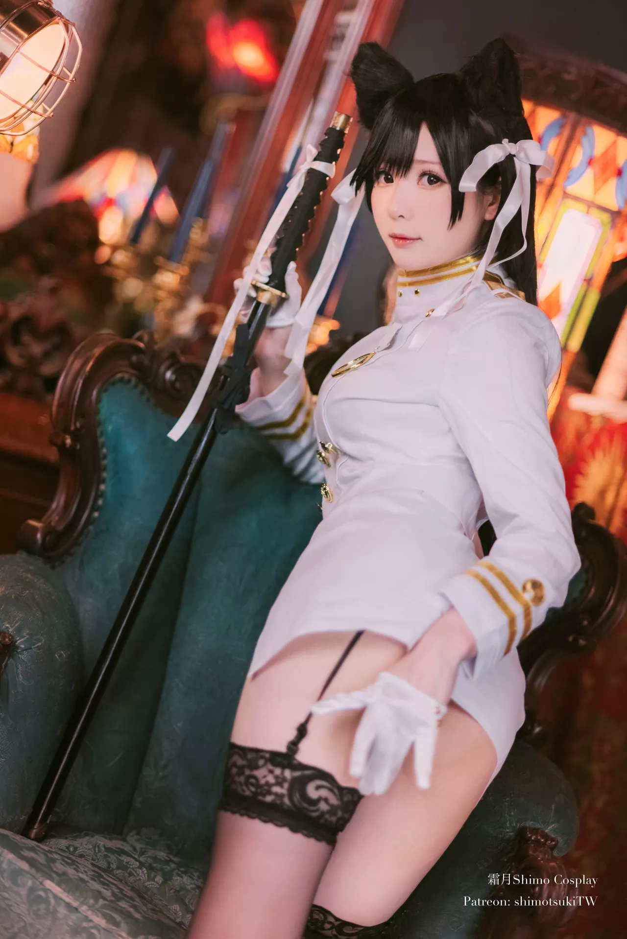 Cosplay 犬 佳人 【霜月 (Azur 碧蓝航线 shimo】 福利 Atago 爱宕 Lane )
