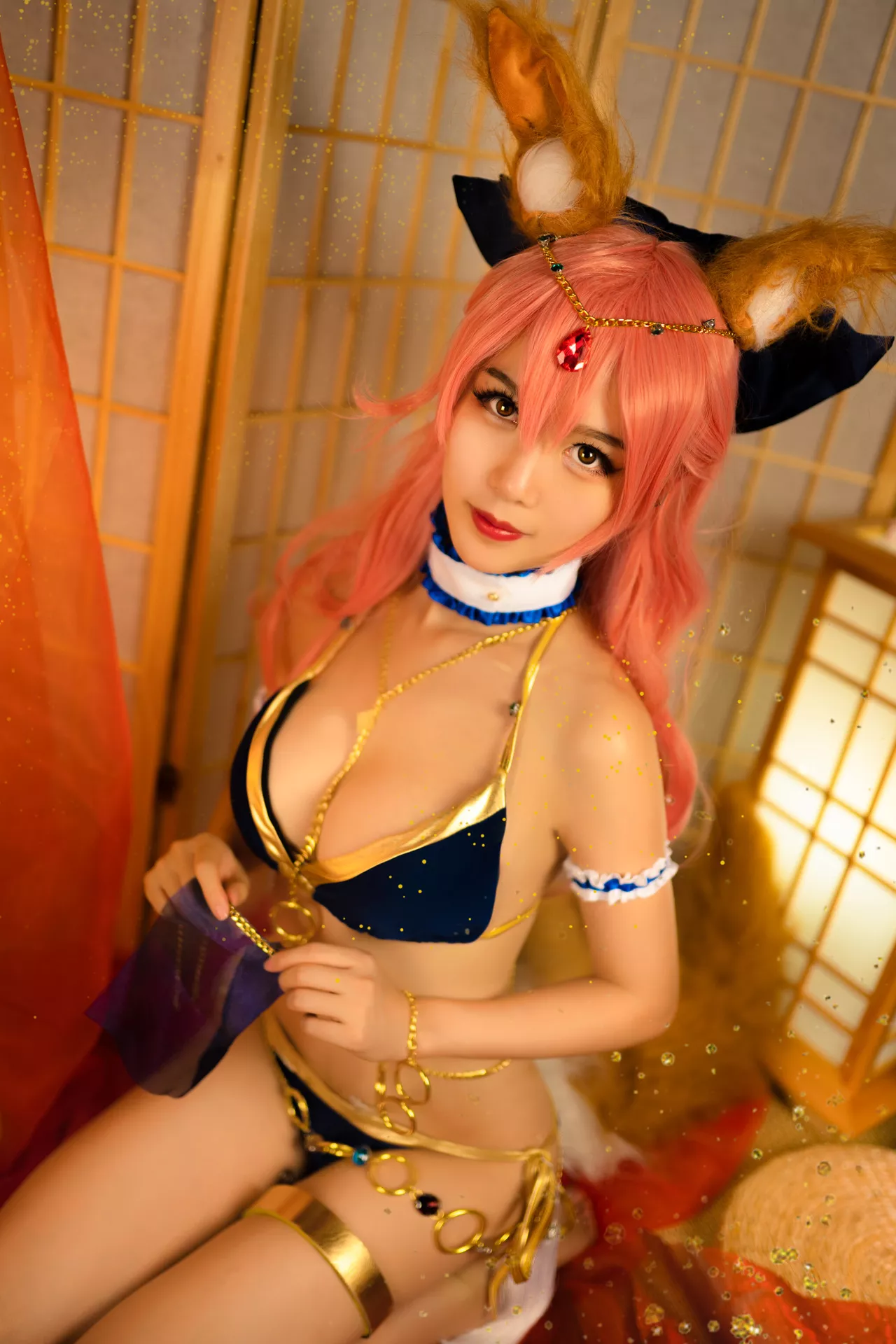 利世】 【抖娘 Cosplay Tamamo 佳人 Mae no 福利 玉藻の前