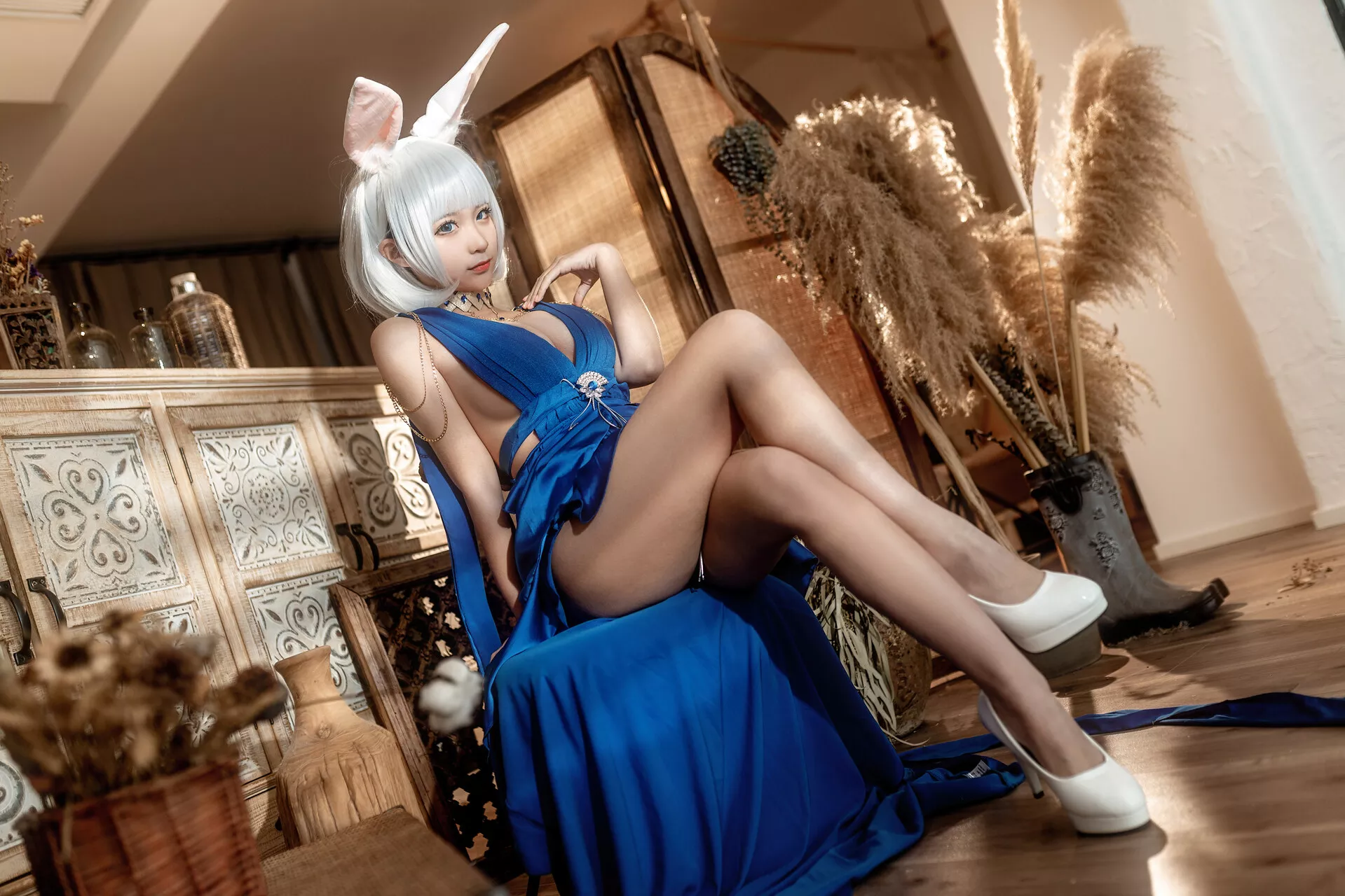 【蠢沫沫】 Cosplay Lane ) 碧蓝航线 美女 Kaga 福报 鸾 加贺 (Azur