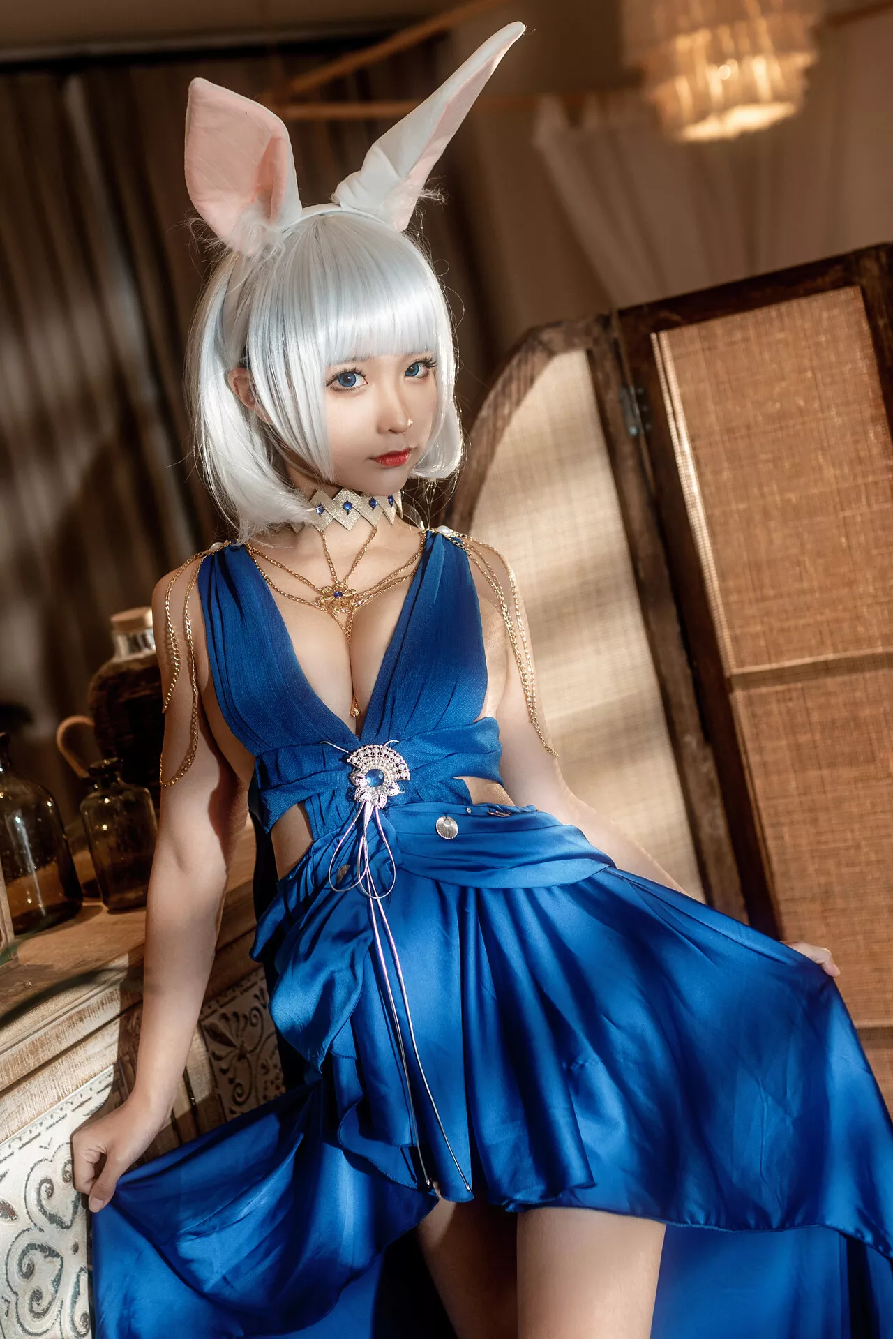 【蠢沫沫】 Cosplay Lane ) 碧蓝航线 美女 Kaga 福报 鸾 加贺 (Azur