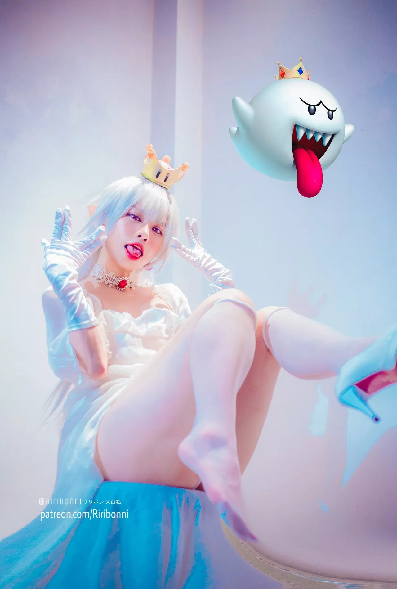 【Riribonni】 (Super Princess Cosplay Boo 美女 Brothers) Mario 福报