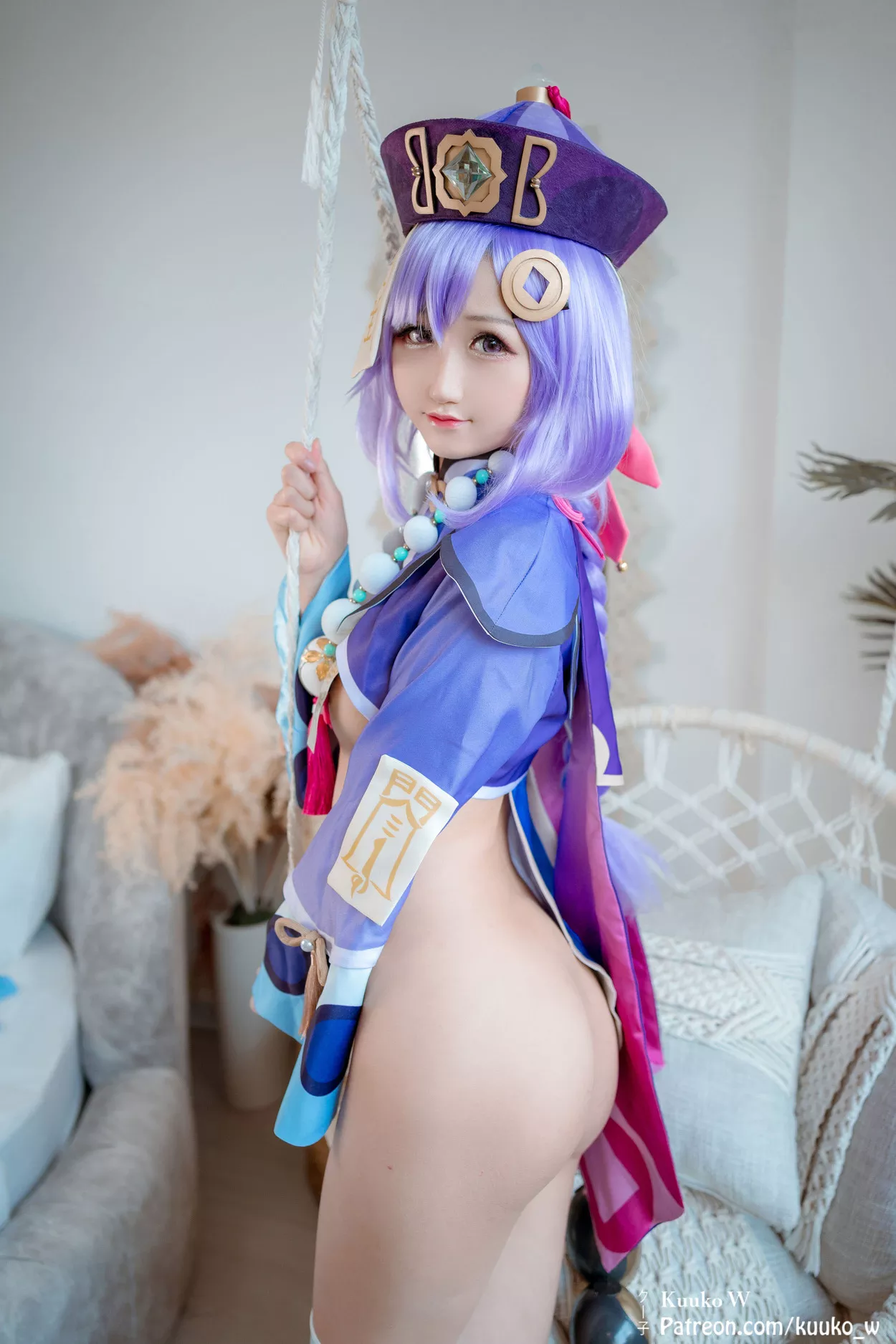 佳人 福报 Cosplay 七七 Impact Genshin 子】 【KuukoW Qiqi