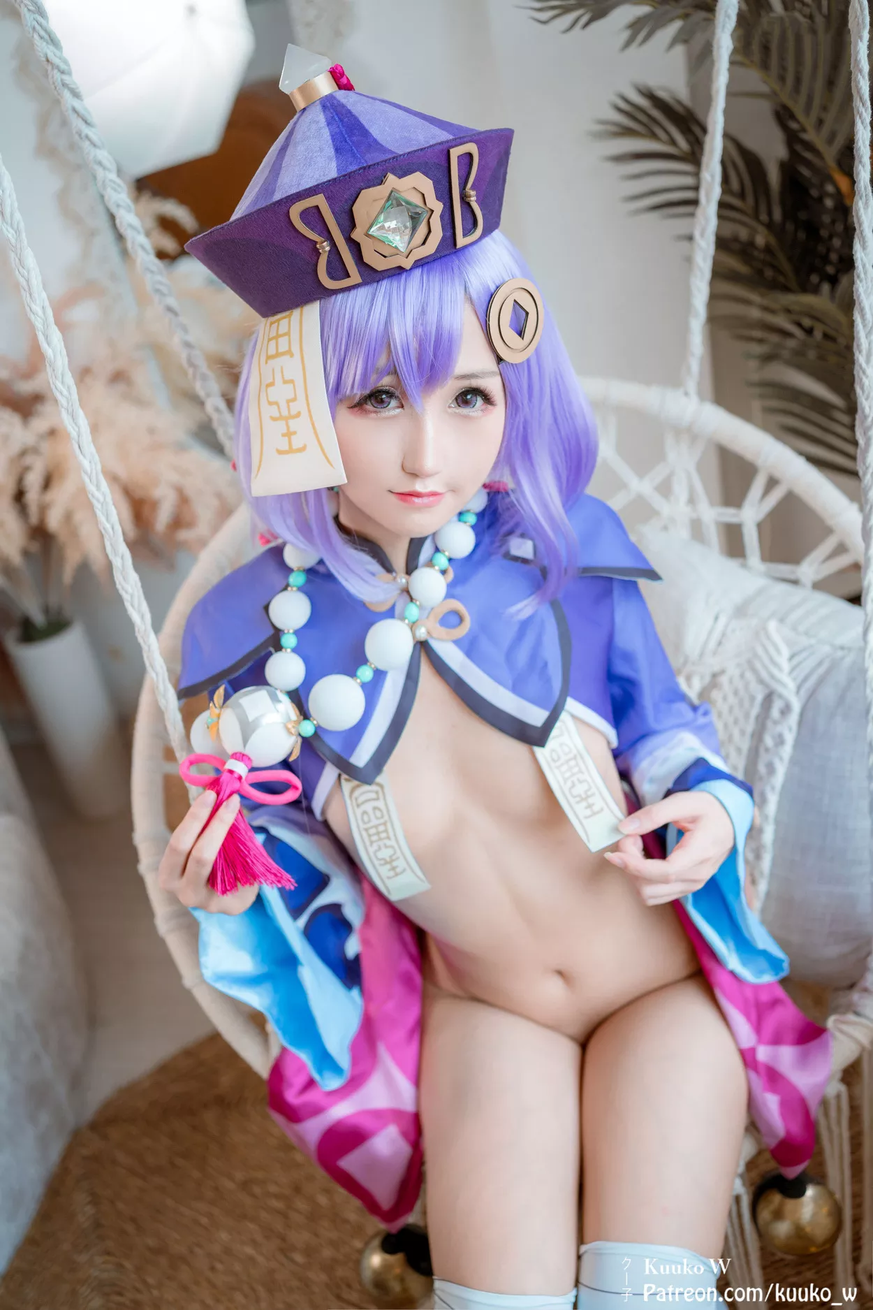 佳人 福报 Cosplay 七七 Impact Genshin 子】 【KuukoW Qiqi