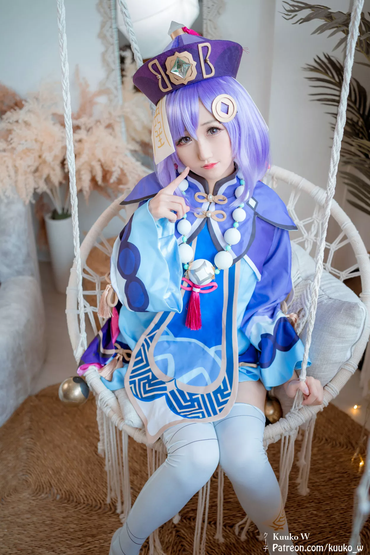 佳人 福报 Cosplay 七七 Impact Genshin 子】 【KuukoW Qiqi