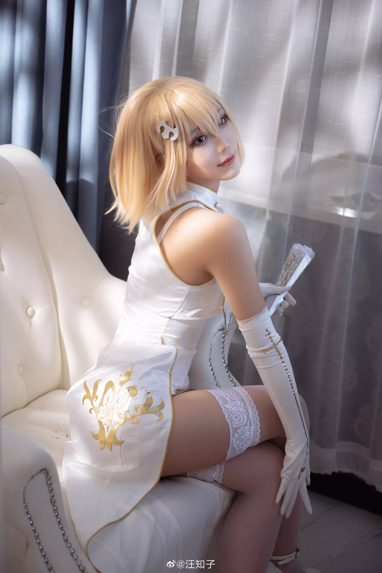 【汪知子】 福报 贞德 d Jeanne ) Arc Cosplay 仙女 (