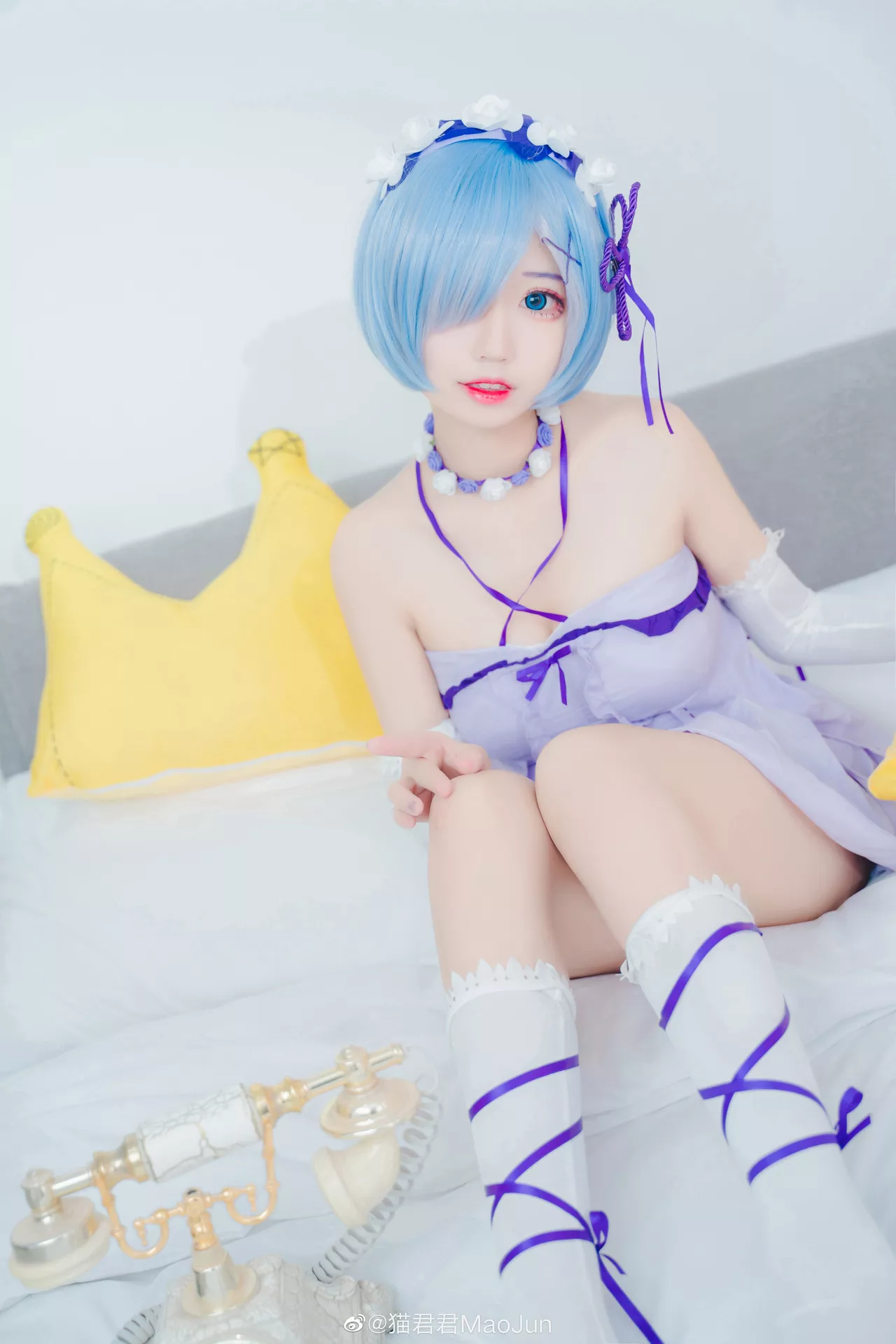 【猫 Reから始める异世界生活 ) ( Cosplay 福利 蕾姆 美女 Rem 君君】