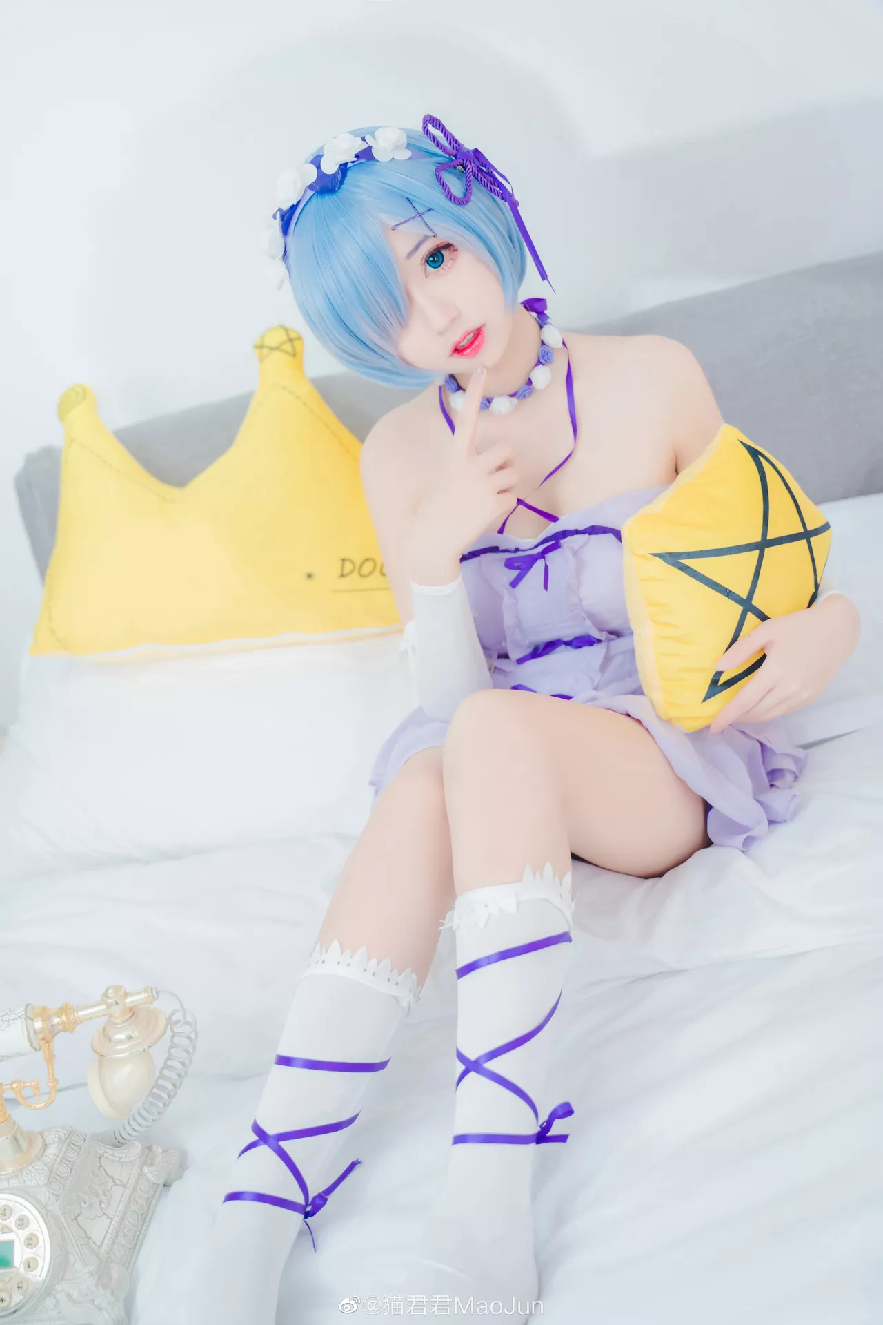 【猫 Reから始める异世界生活 ) ( Cosplay 福利 蕾姆 美女 Rem 君君】