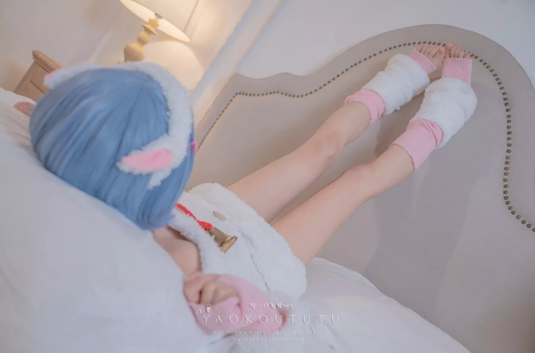 cosplay 黏黏团子兔T3特典蕾姆咩咩 美人cosplay