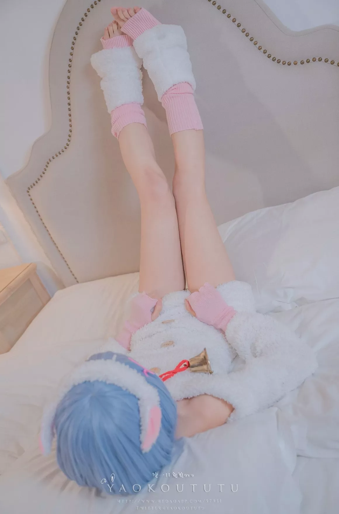 cosplay 黏黏团子兔T3特典蕾姆咩咩 美人cosplay