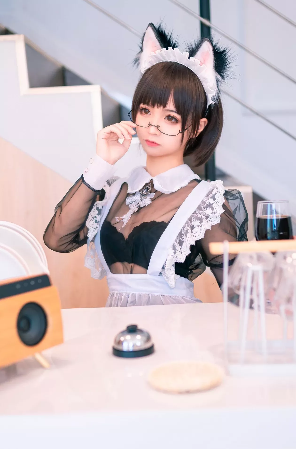 蠢沫沫透亮佣人 美女cosplay