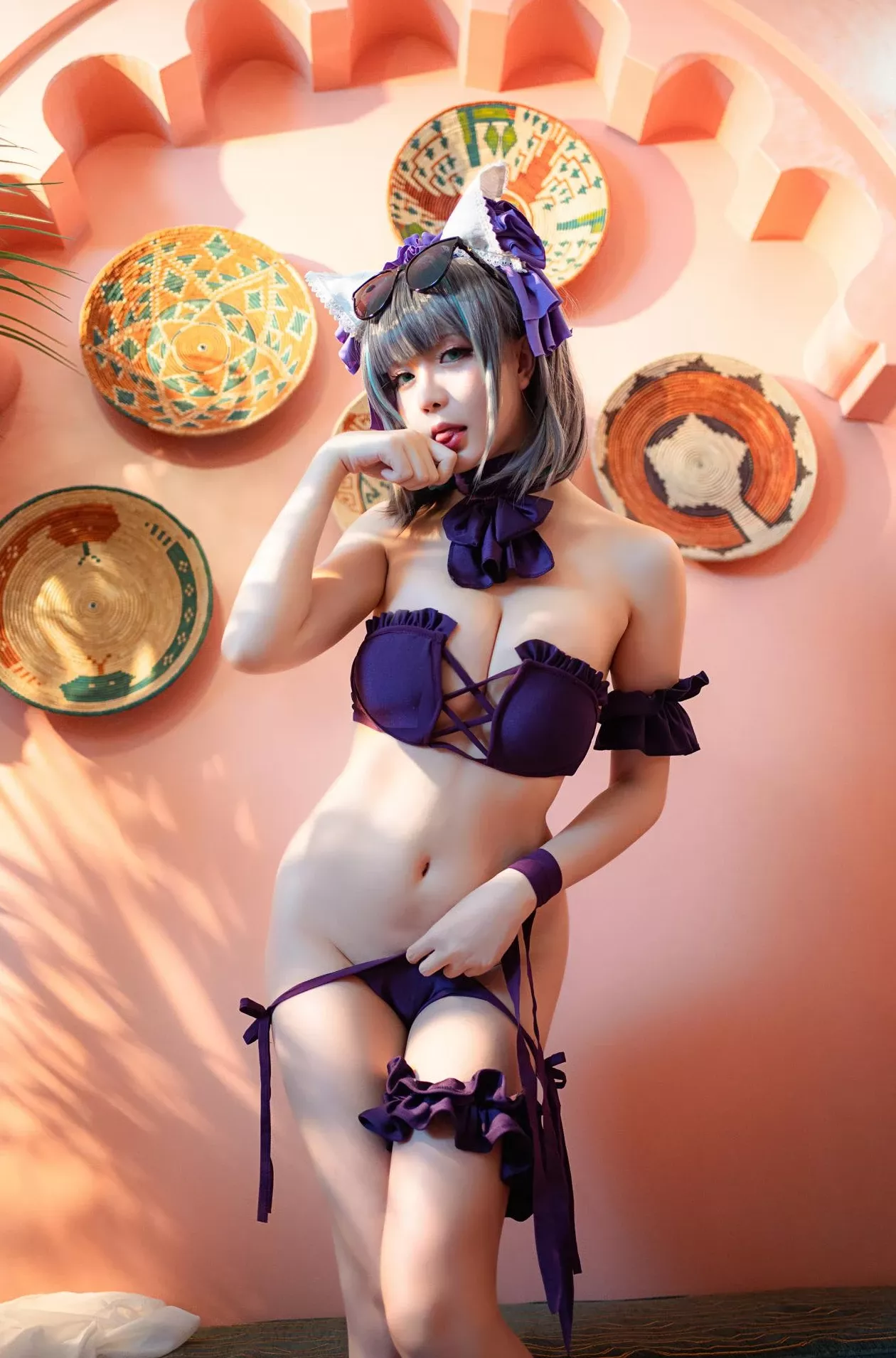 美女cosplay 柴郡泳衣 星之迟迟R-Maid