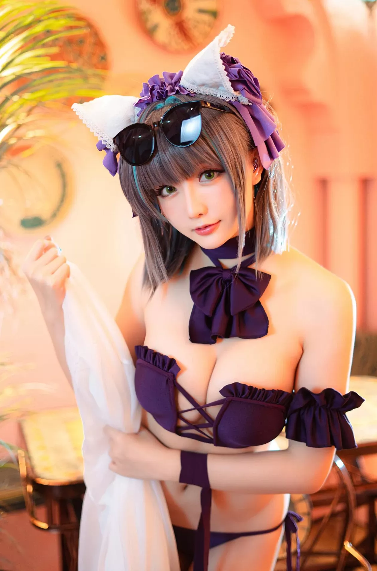 美女cosplay 柴郡泳衣 星之迟迟R-Maid