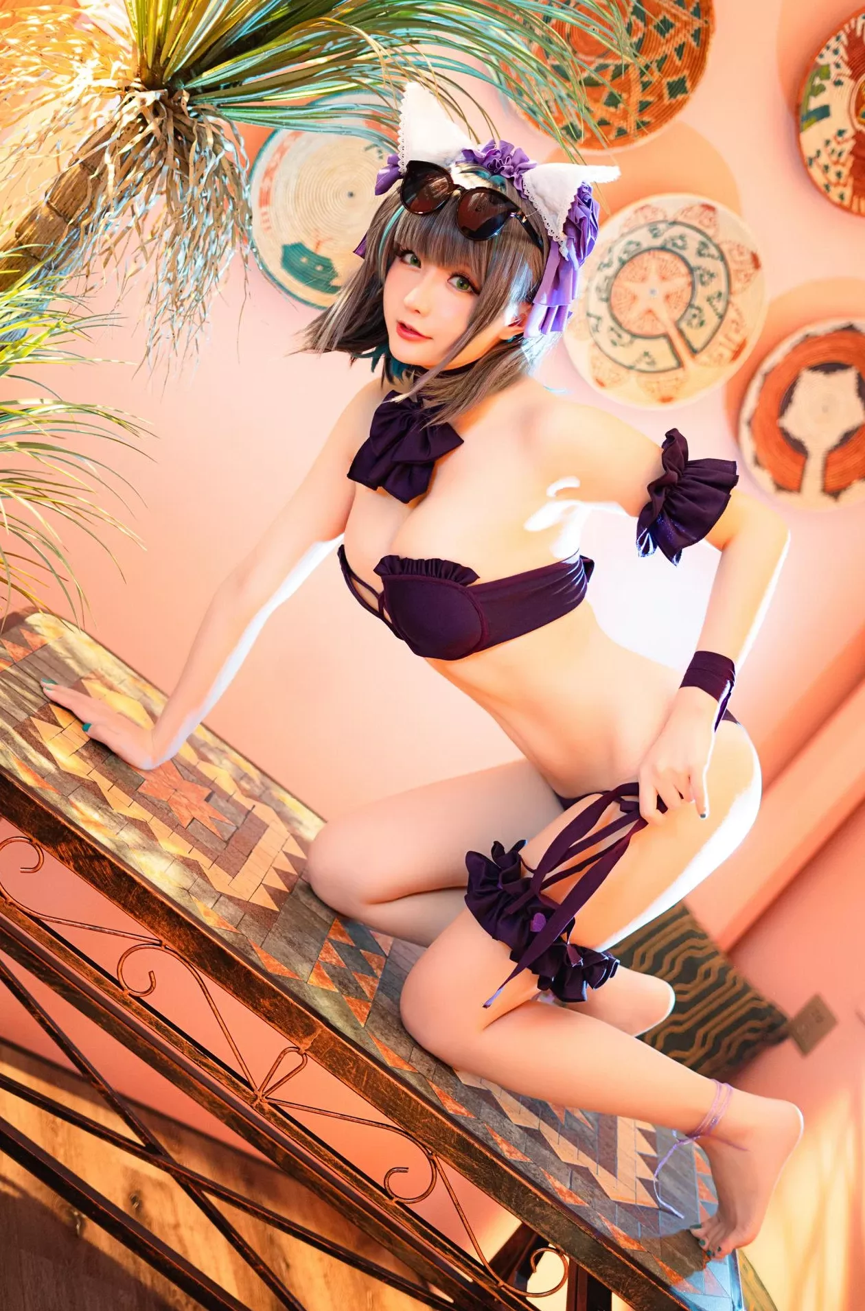 美女cosplay 柴郡泳衣 星之迟迟R-Maid