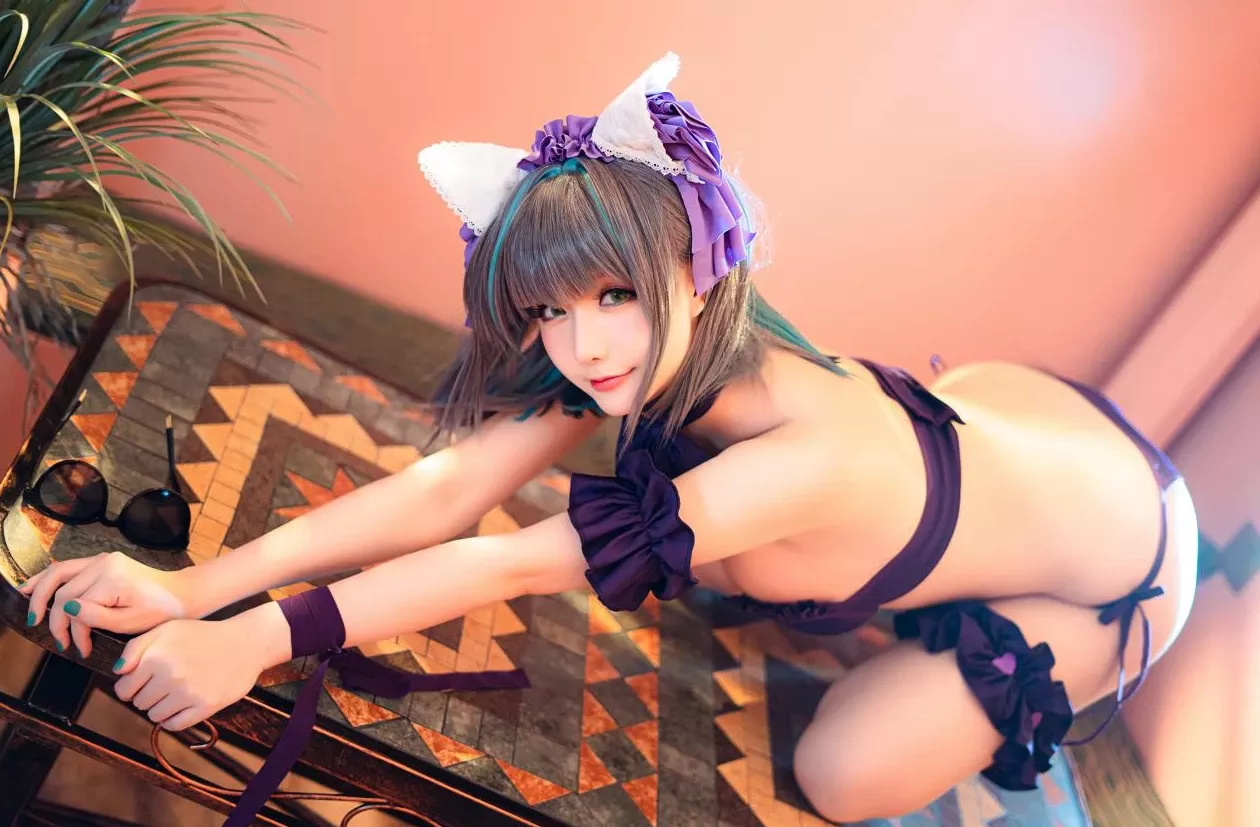 美女cosplay 柴郡泳衣 星之迟迟R-Maid