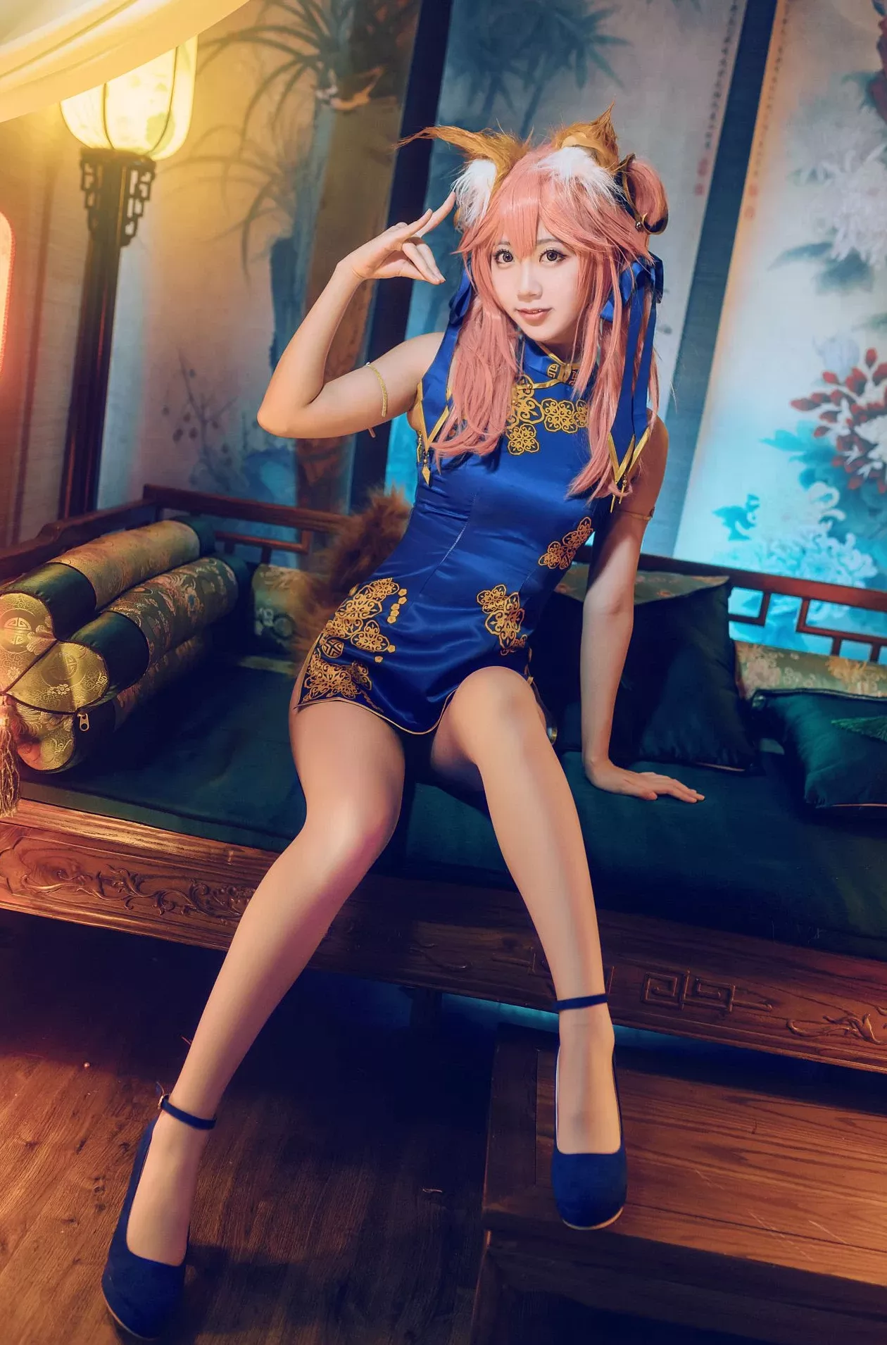 黑川玉藻前真爱 佳人cosplay