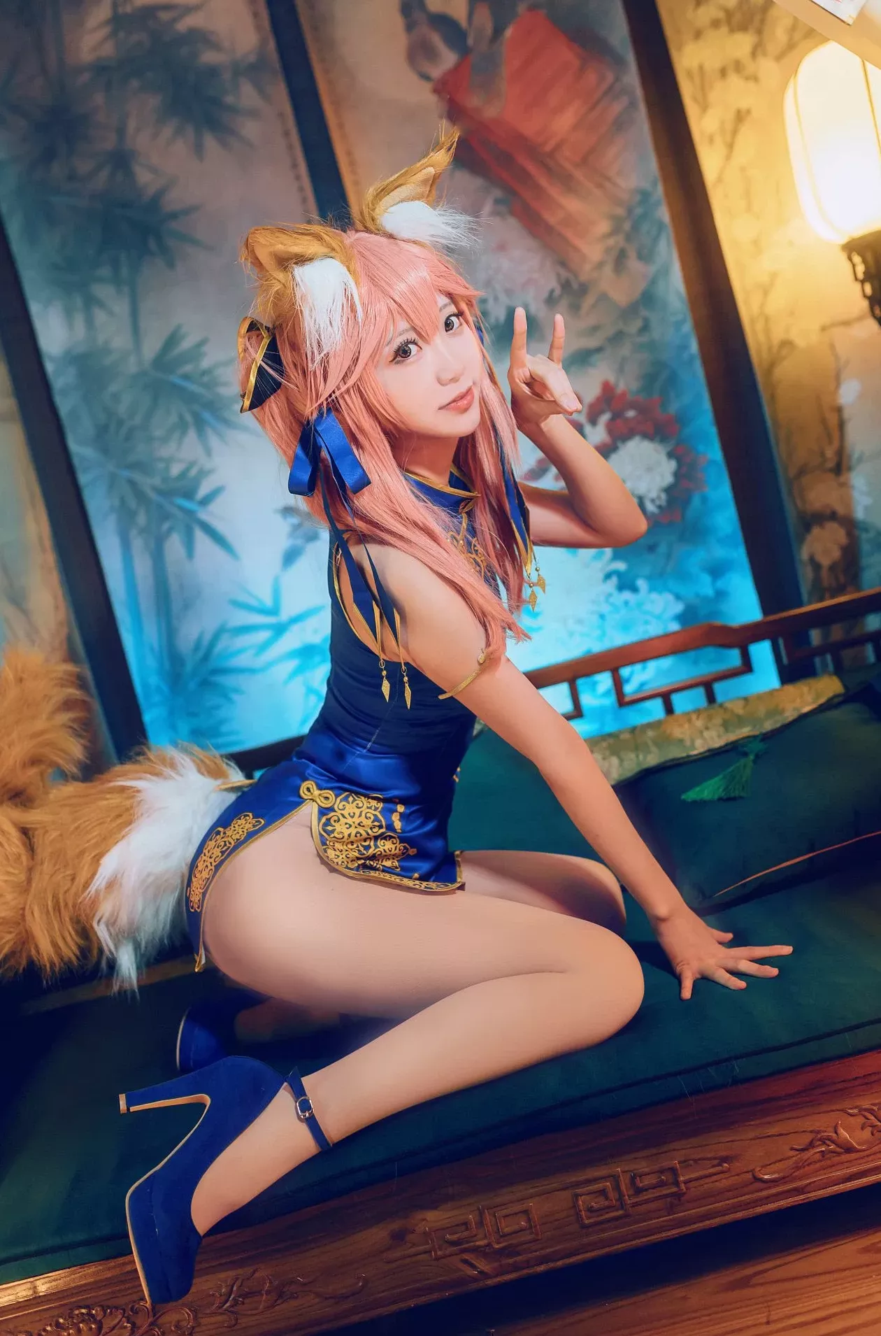 黑川玉藻前真爱 佳人cosplay