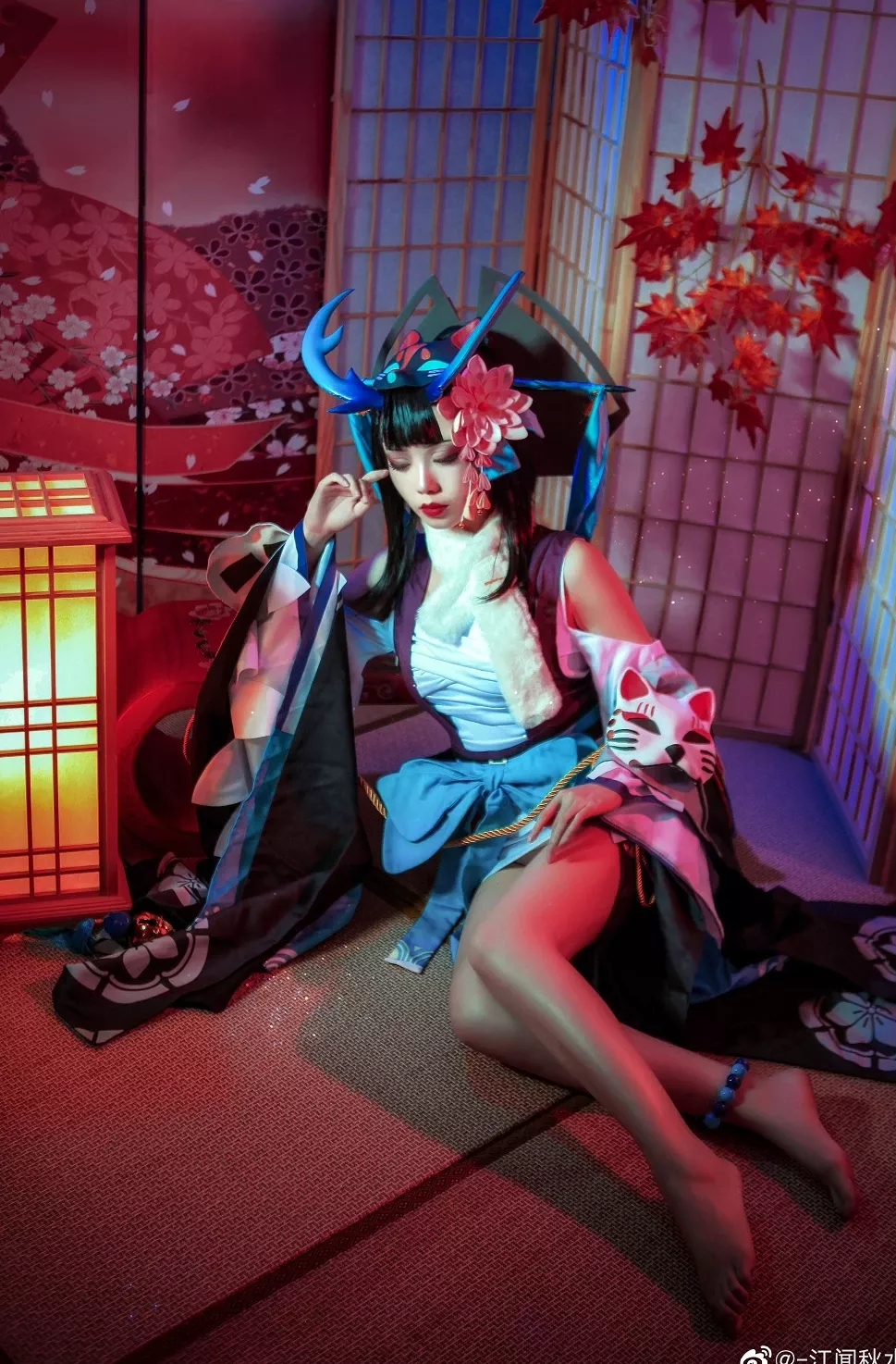 阎魔-清月之辉 女神cosplay -江闻秋水 (9P) 阴阳师