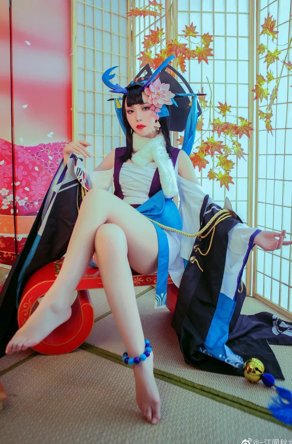 阎魔-清月之辉 女神cosplay -江闻秋水 (9P) 阴阳师