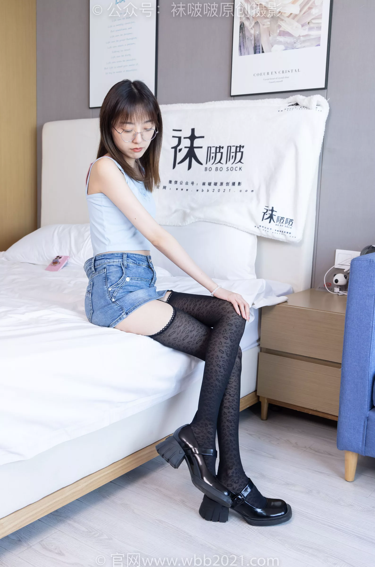 稚予 BoBoSocks袜啵啵 -高跟鞋、皮鞋、健体鞋、厚黑色丝袜 No.385