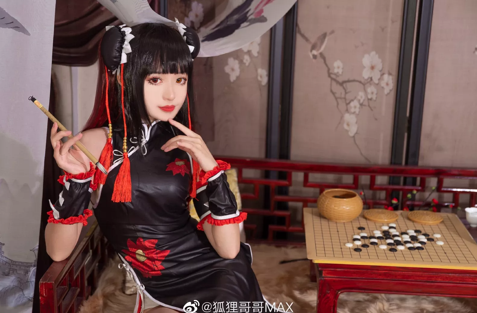 (9P) 约会大作战 狐狸哥哥MAX 美人cosplay 时崎狂三 ：薄墨锦狐
