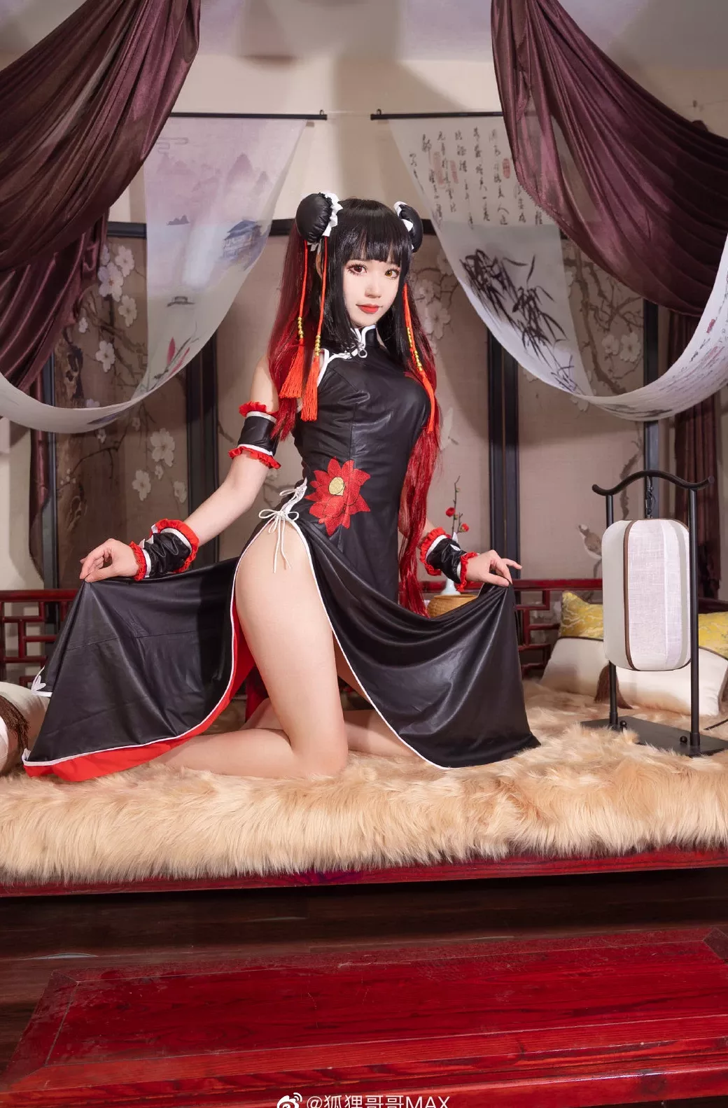 (9P) 约会大作战 狐狸哥哥MAX 美人cosplay 时崎狂三 ：薄墨锦狐