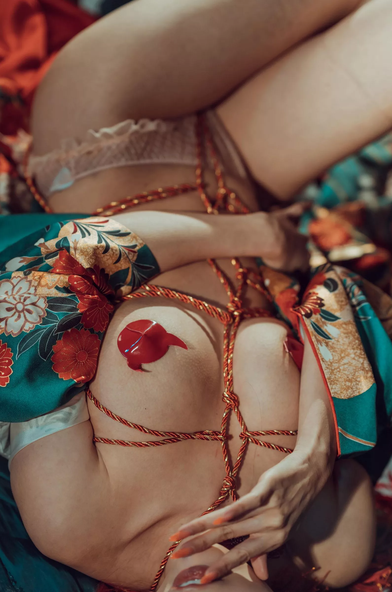 仙女丧志 未归类风骚摄影  秋和柯基《和服》