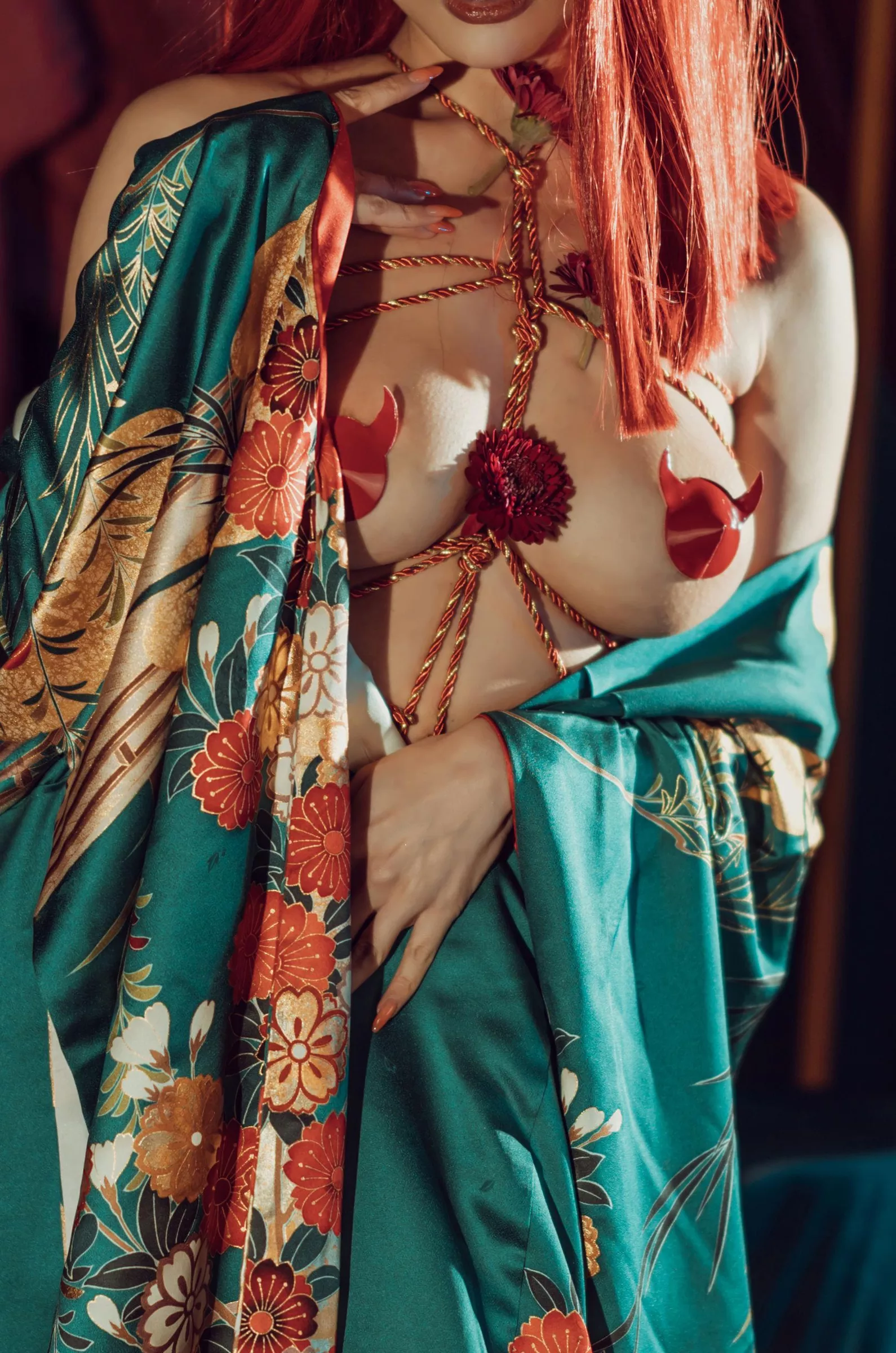 仙女丧志 未归类风骚摄影  秋和柯基《和服》