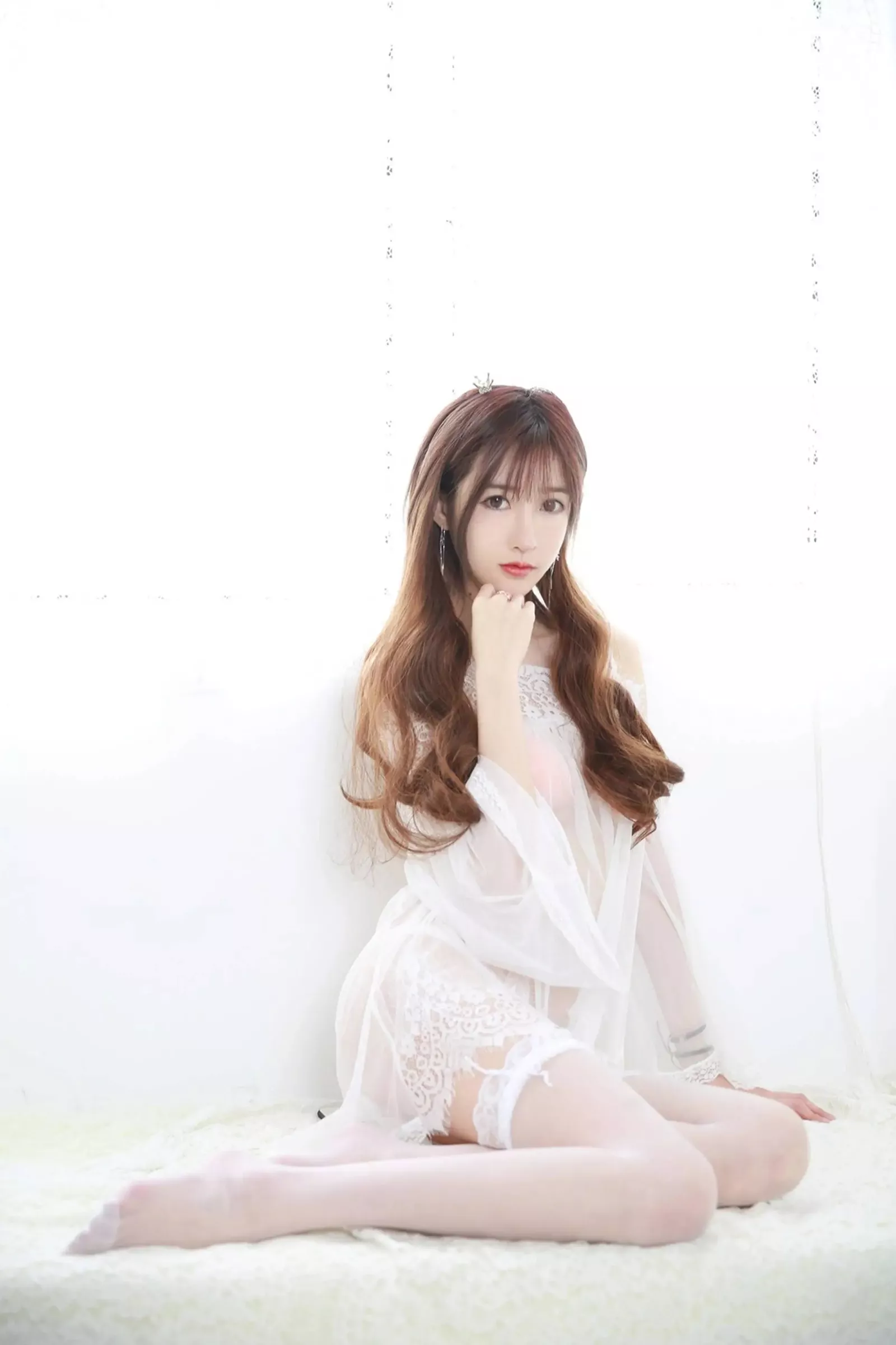 羽杉《 【网路收集组列】福报姬 》高端福报帖【49P】 薄纱白丝