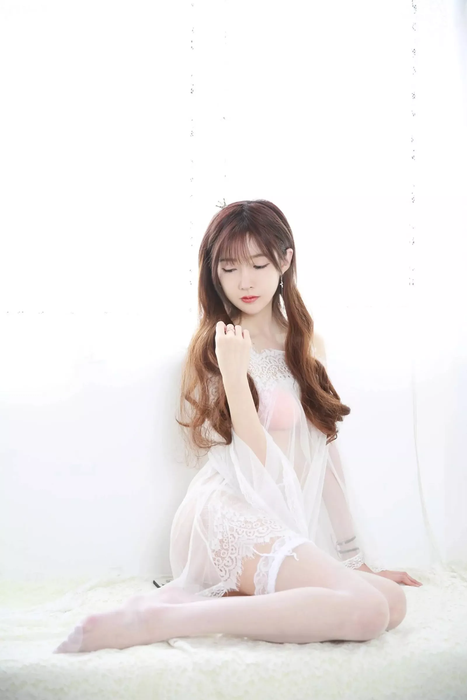 羽杉《 【网路收集组列】福报姬 》高端福报帖【49P】 薄纱白丝