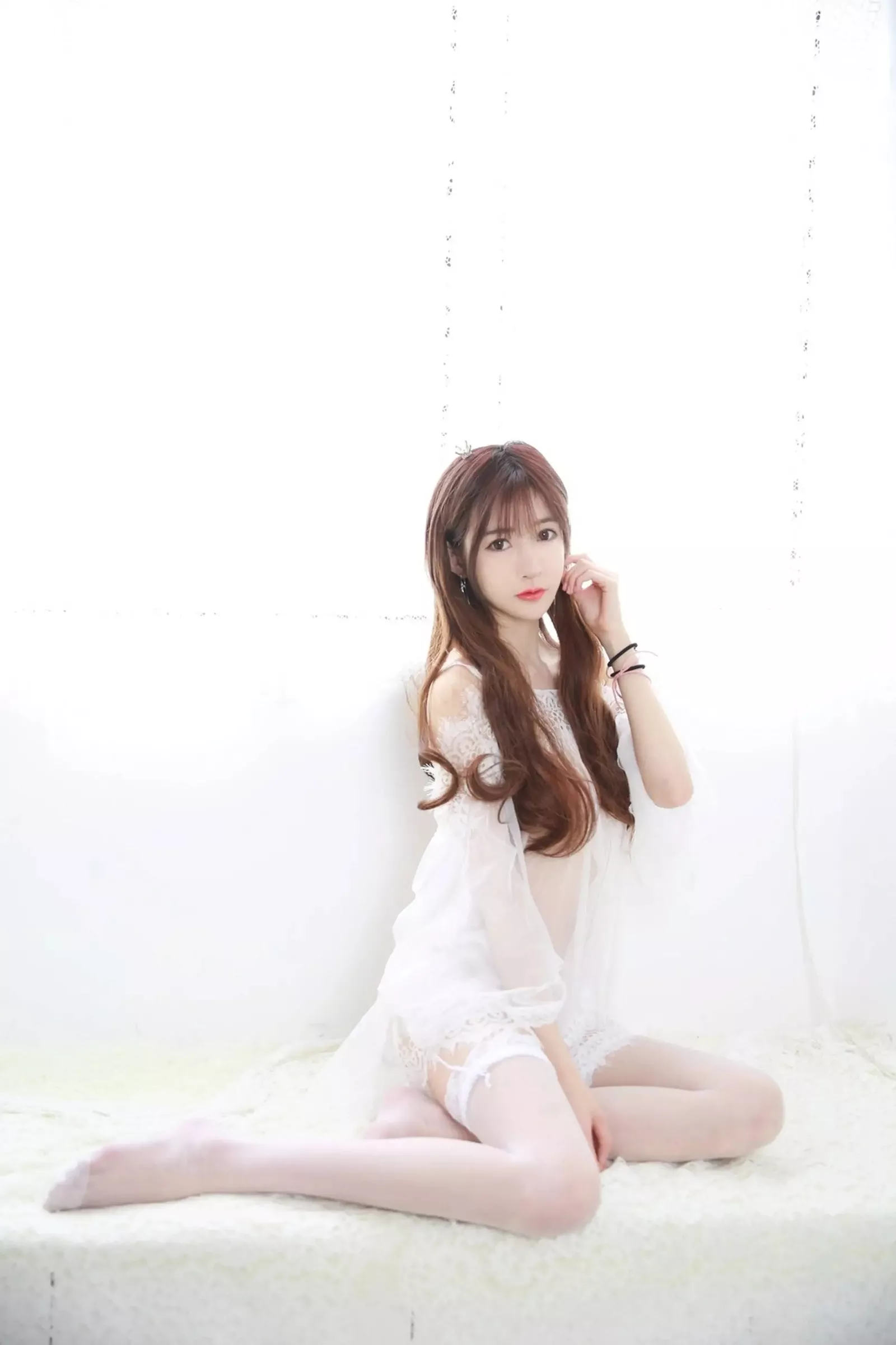 羽杉《 【网路收集组列】福报姬 》高端福报帖【49P】 薄纱白丝