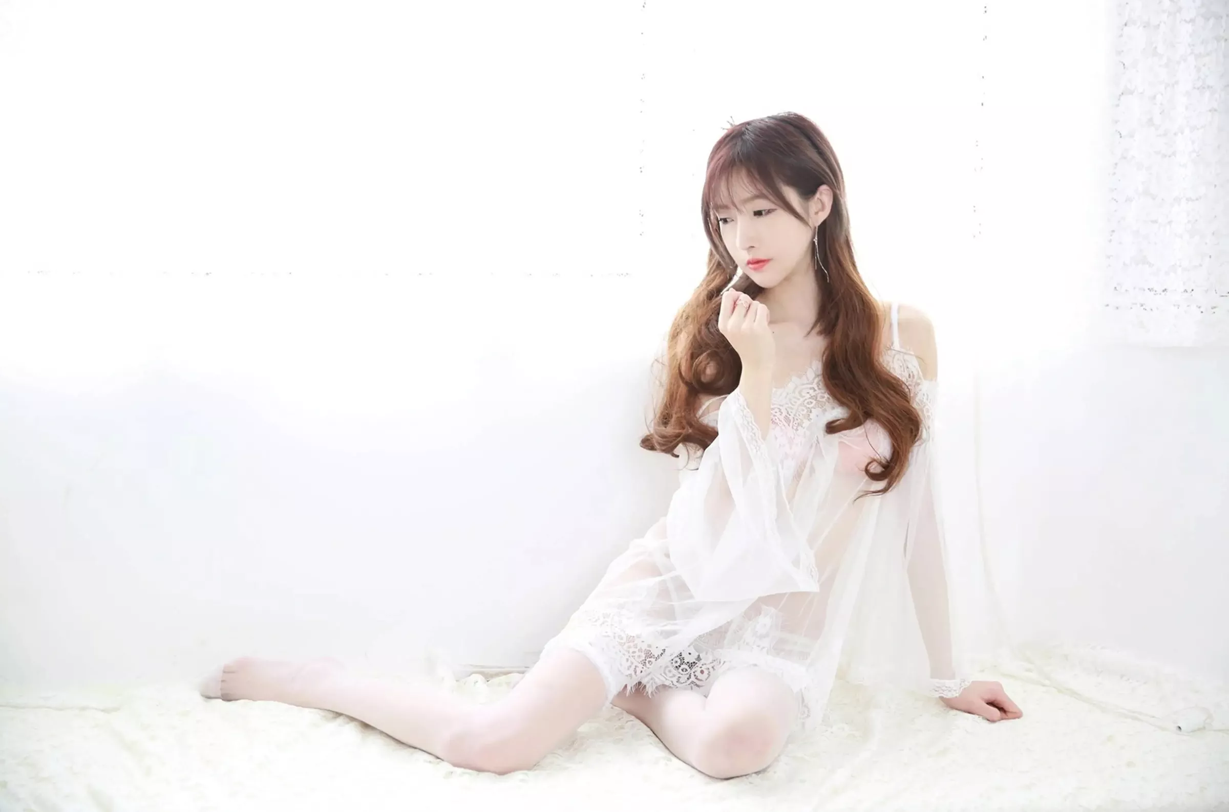 羽杉《 【网路收集组列】福报姬 》高端福报帖【49P】 薄纱白丝