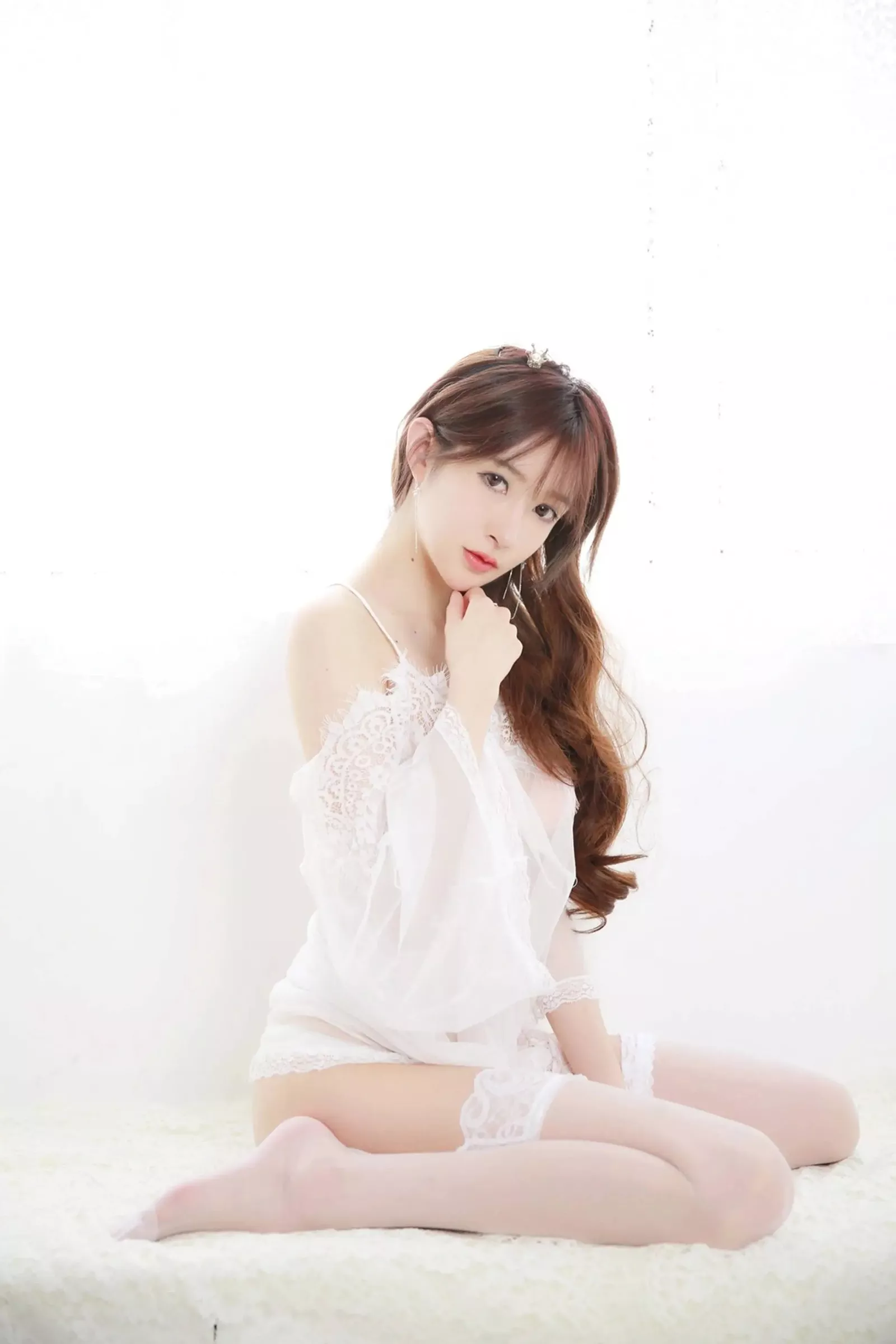 羽杉《 【网路收集组列】福报姬 》高端福报帖【49P】 薄纱白丝